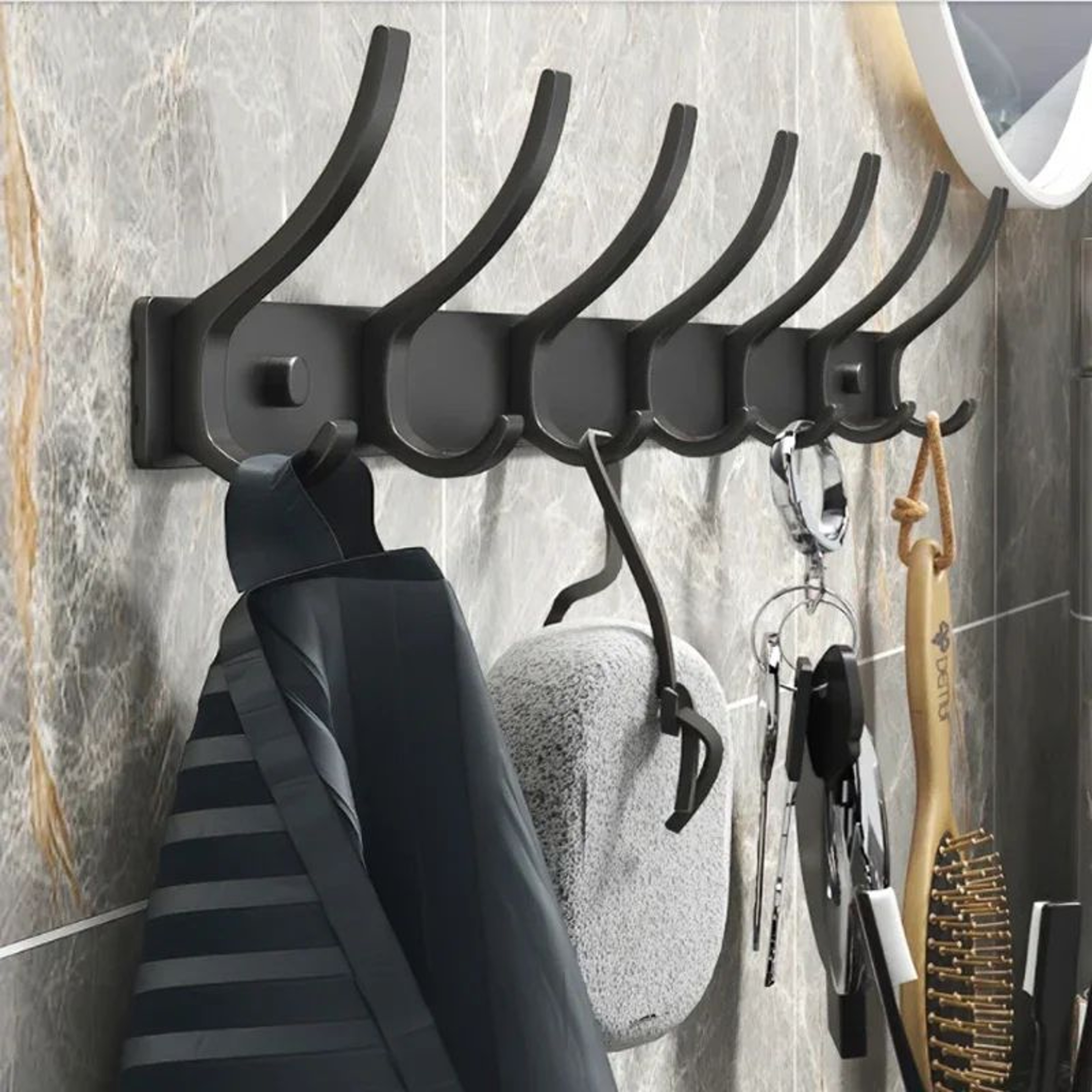 Modern Folding Robe Hooks  SpaceSaving Wall Mounted Coat Hooks For Bathroom  Kitchen 3