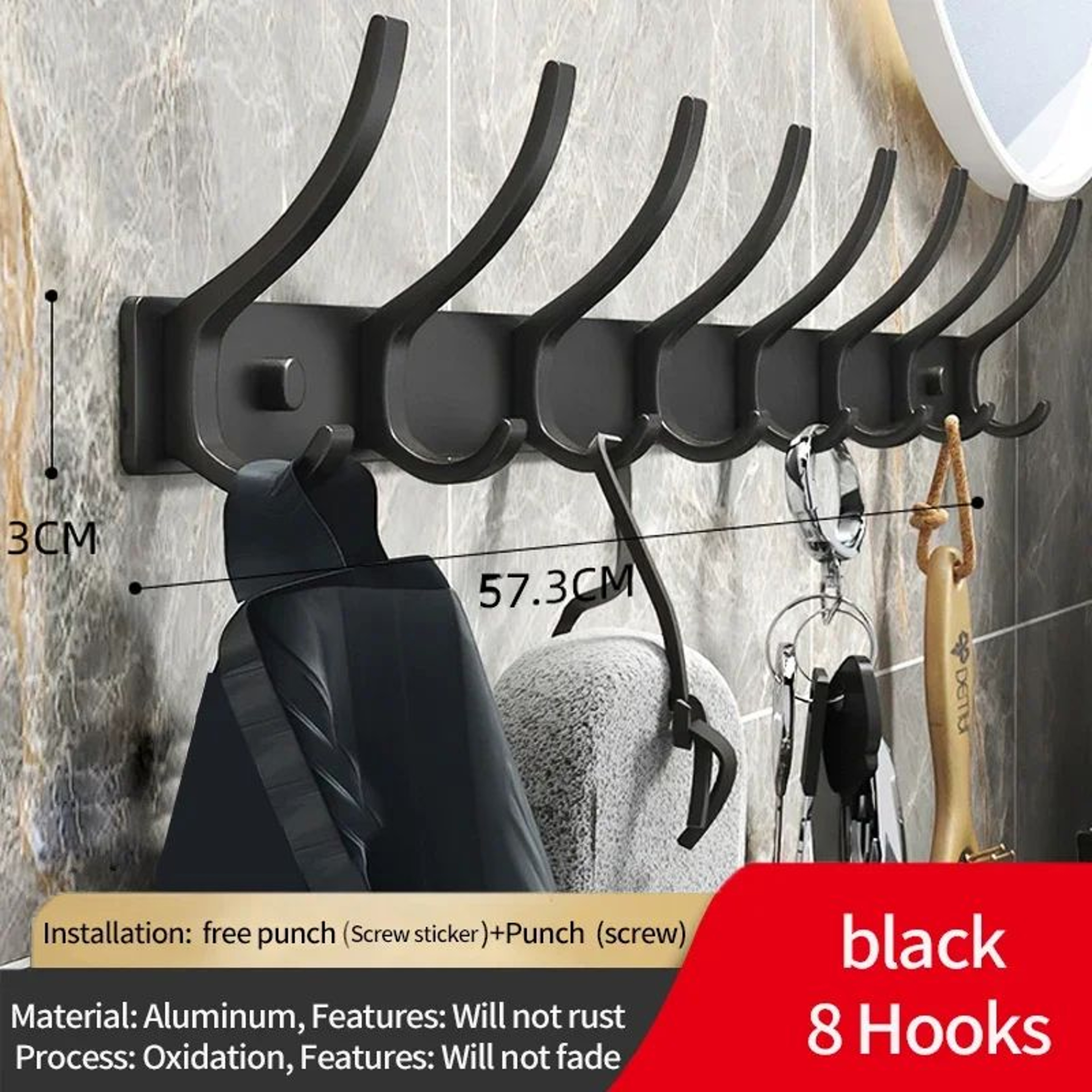 Modern Folding Robe Hooks  SpaceSaving Wall Mounted Coat Hooks For Bathroom  Kitchen 15