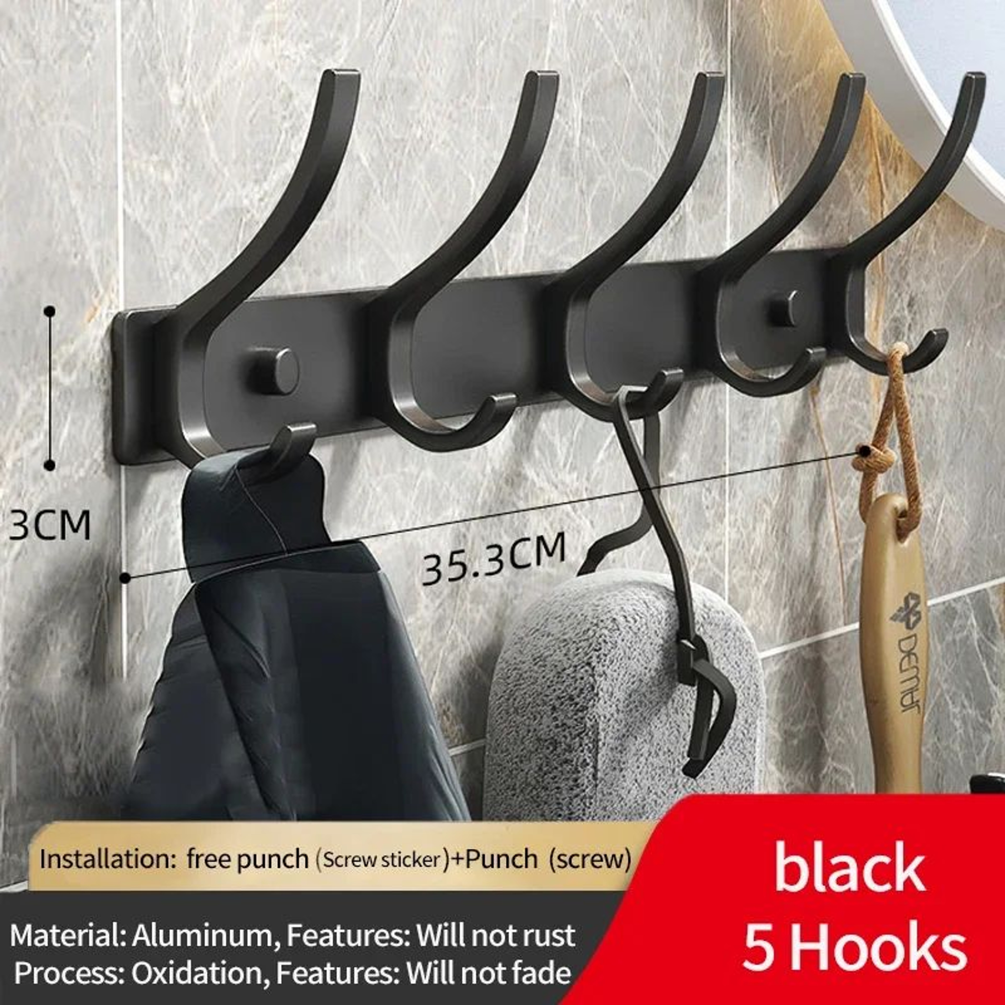Modern Folding Robe Hooks  SpaceSaving Wall Mounted Coat Hooks For Bathroom  Kitchen 13