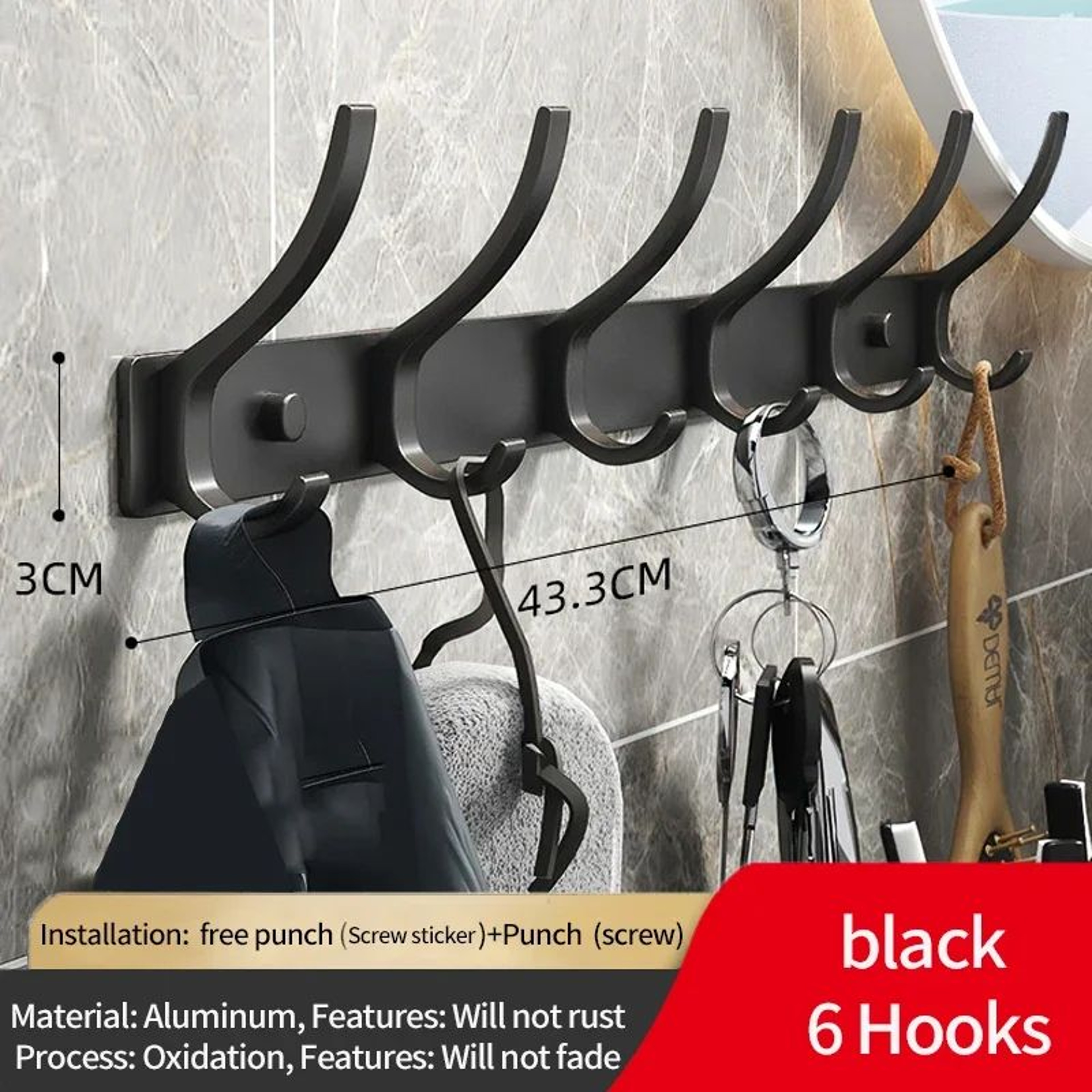 Modern Folding Robe Hooks  SpaceSaving Wall Mounted Coat Hooks For Bathroom  Kitchen 14