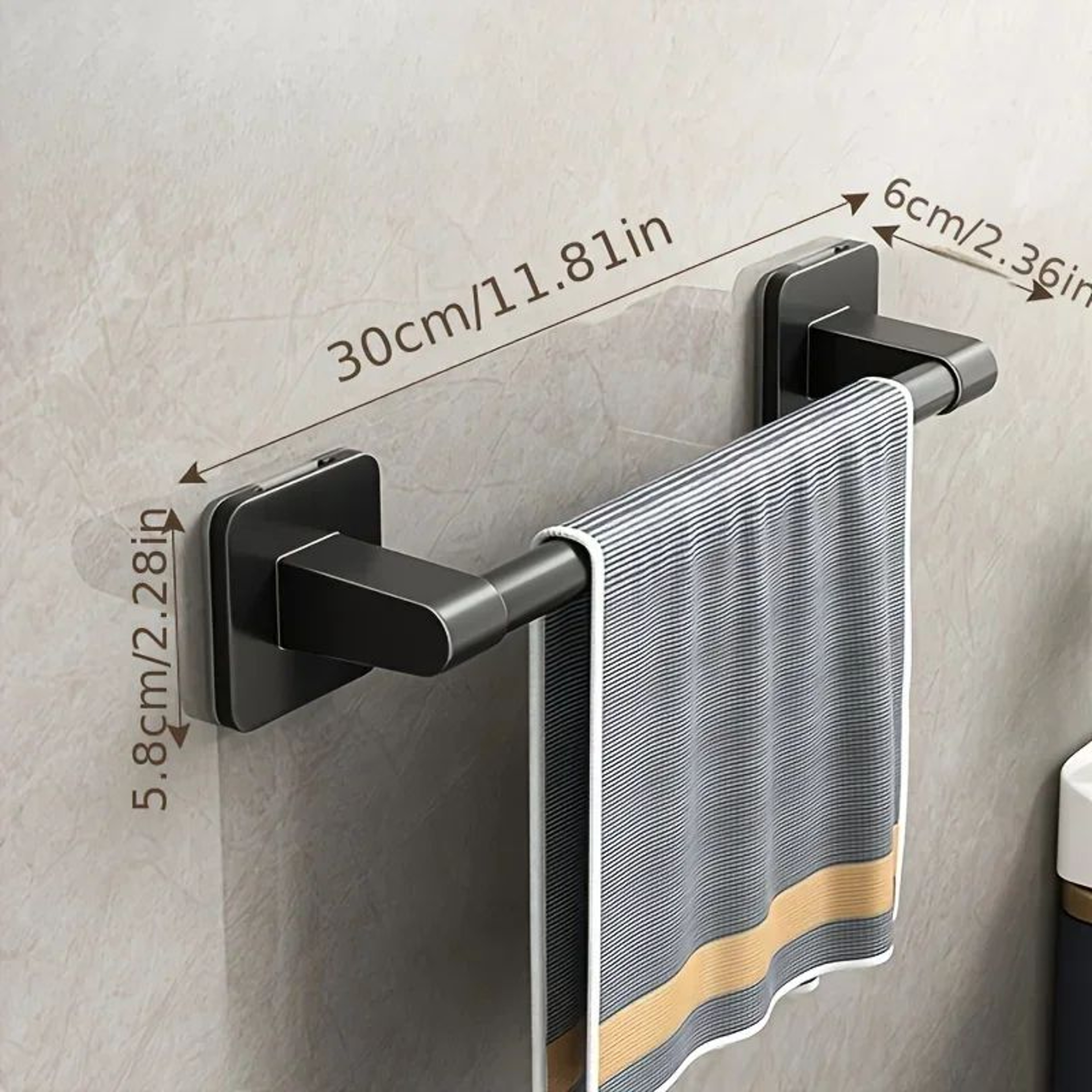 OvertheDoor Stainless Steel Towel Rack  SpaceSaving Bathroom  Kitchen Cabinet Organizer 6
