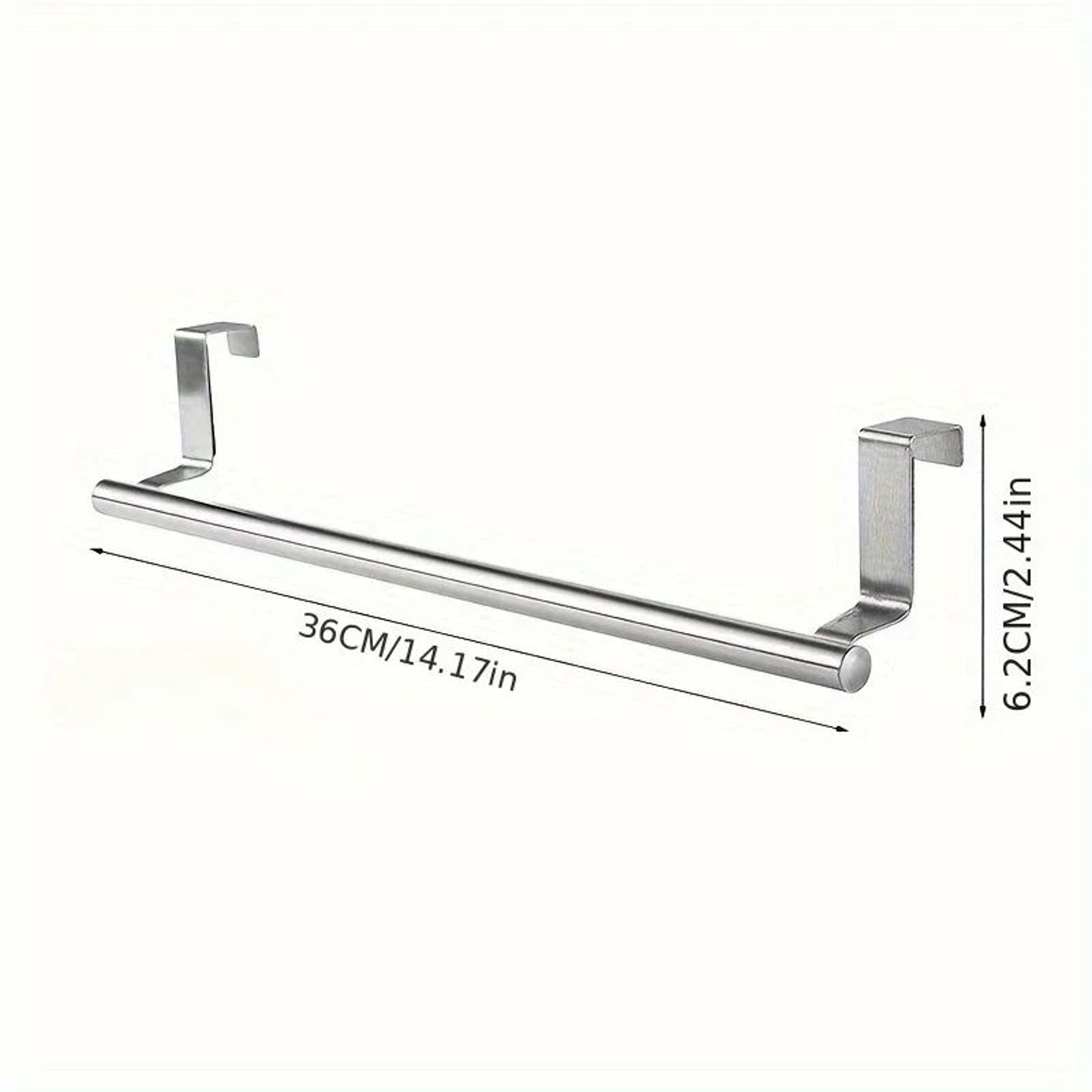 OvertheDoor Stainless Steel Towel Rack  NoDrill Cabinet  Bathroom Towel Bar Organizer 7