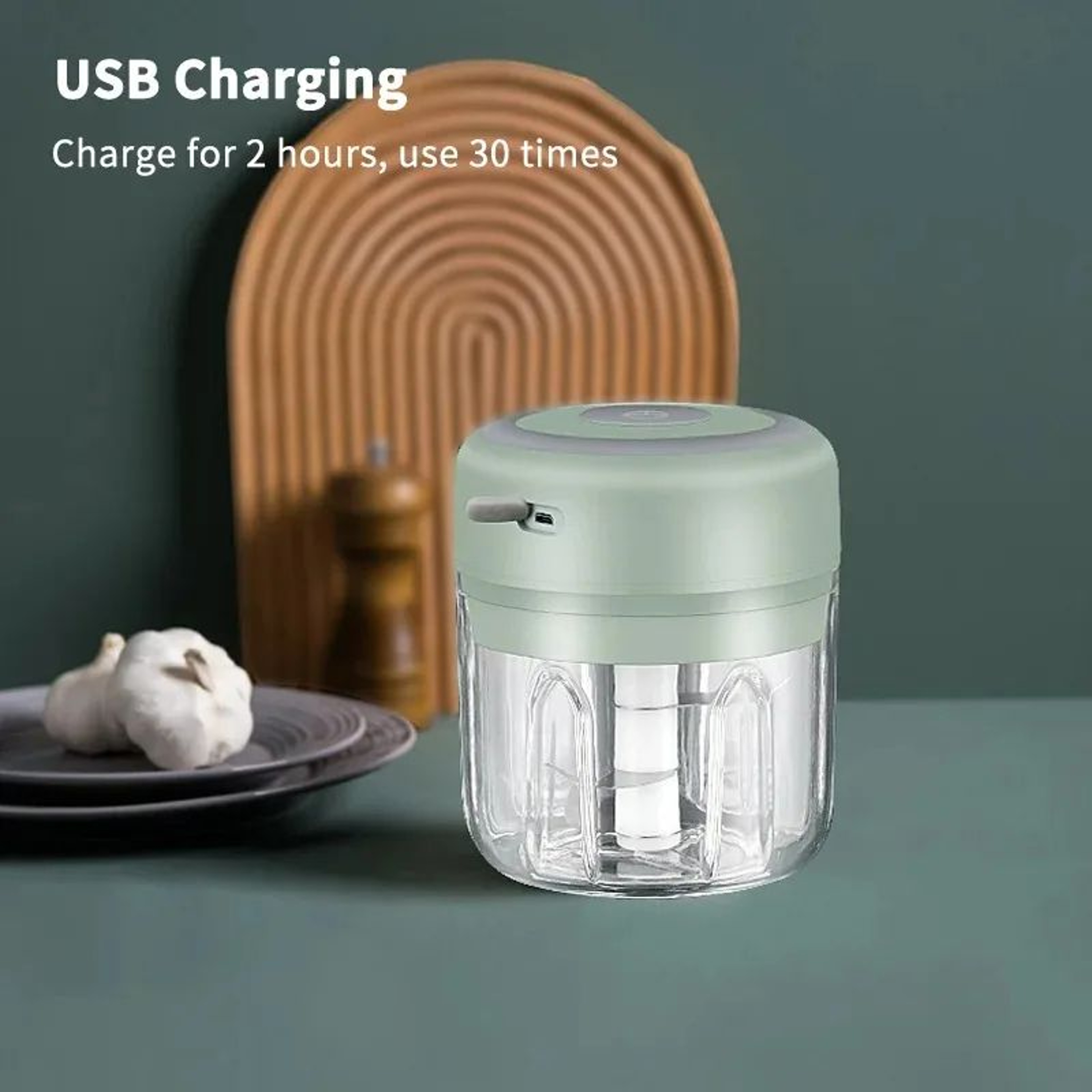 Mini Electric Garlic Chopper Pro  USB Rechargeable Portable Food Processor 2
