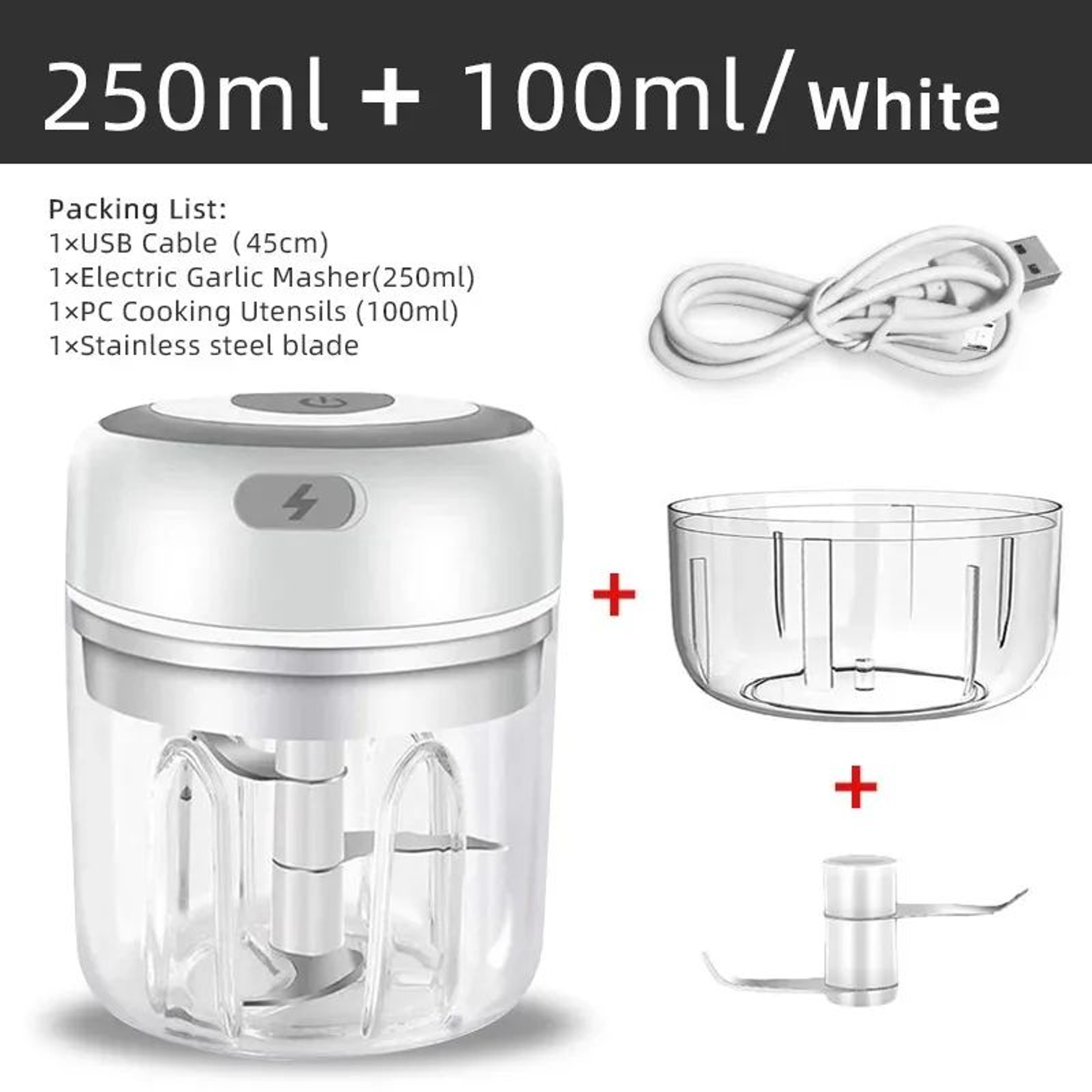 Mini Electric Garlic Chopper Pro  USB Rechargeable Portable Food Processor 11