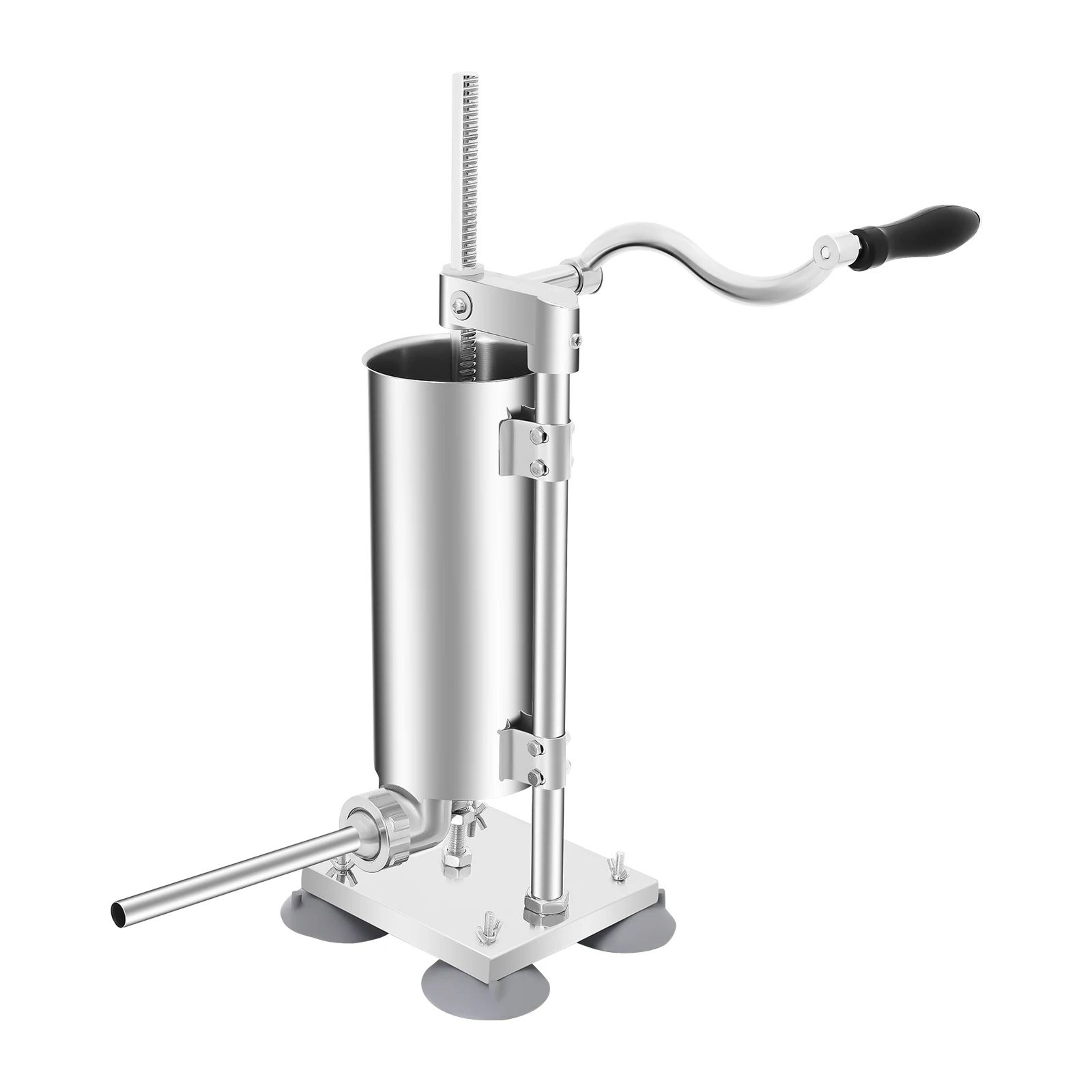 3L Stainless Steel Vertical Sausage Stuffer  Heavy Duty Manual Sausage Stuffer With 11 Filling Tube 5