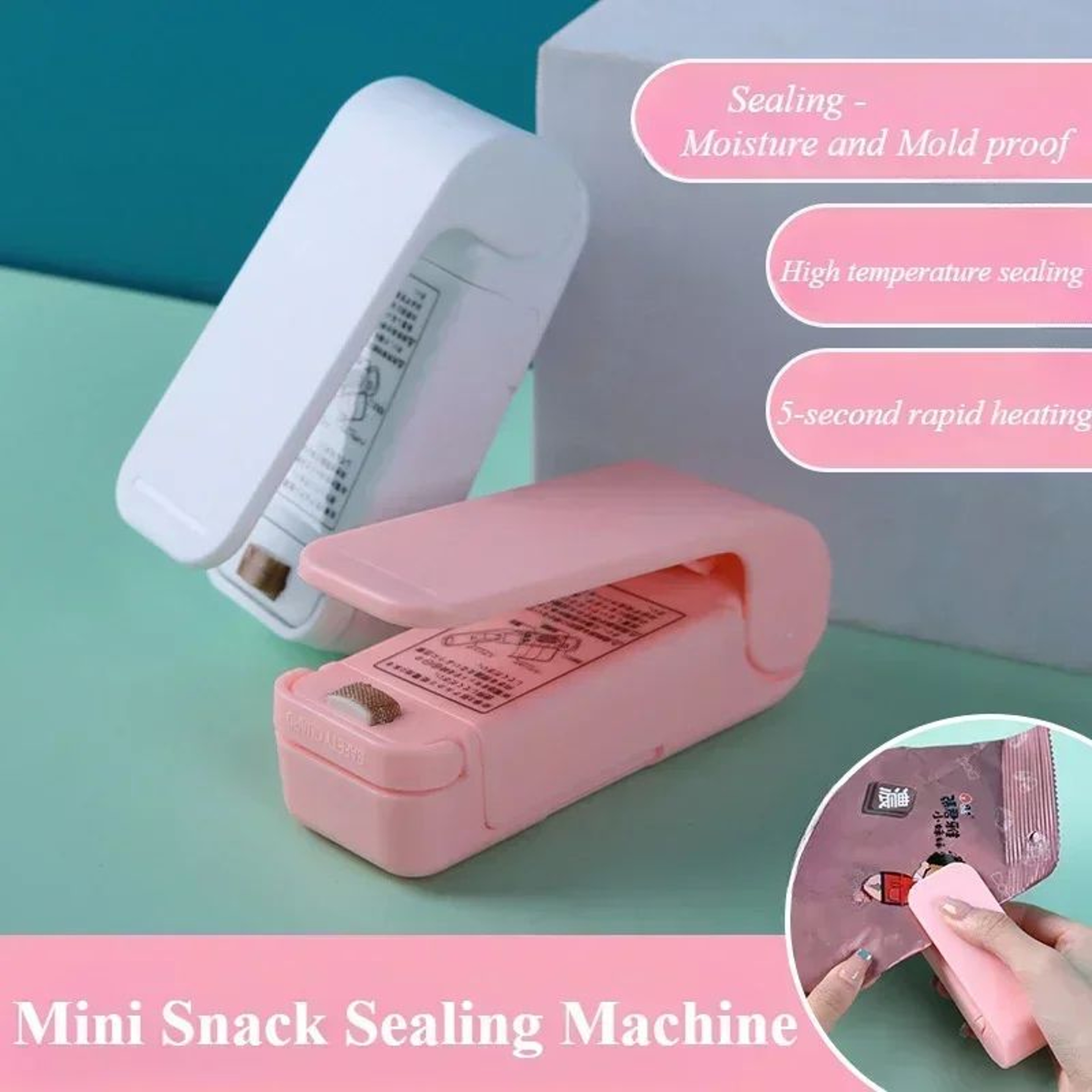 Portable Mini Bag Sealer  Handheld Heat Sealer For Airtight Food Storage 0