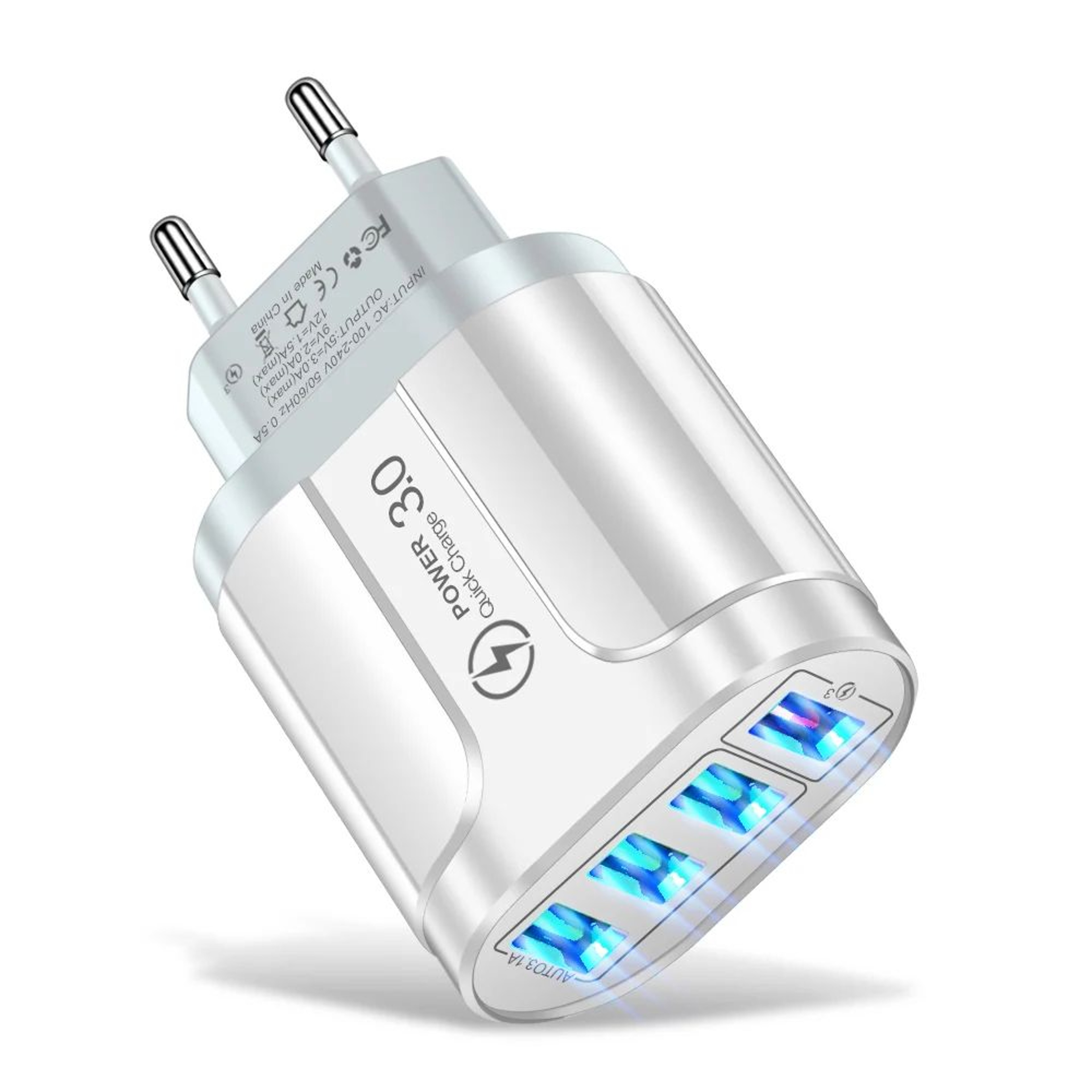 PowerQuad 48W 4Port USB Fast Charger With Quick Charge 30 Wall Adapter 11