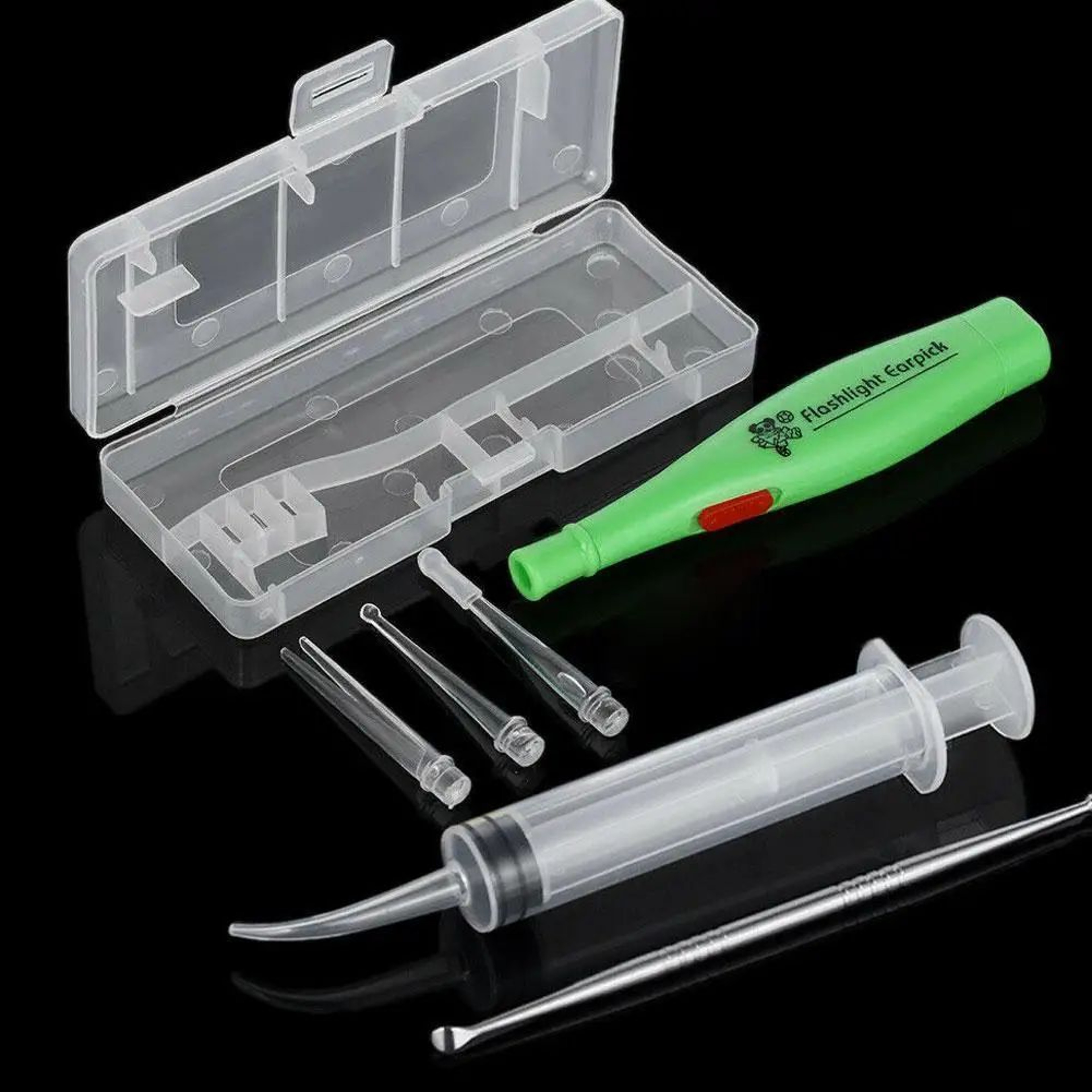LED Ear Wax Removal Tool Kit With Camera  Irrigation  Stainless Steel Ear Cleaner 0