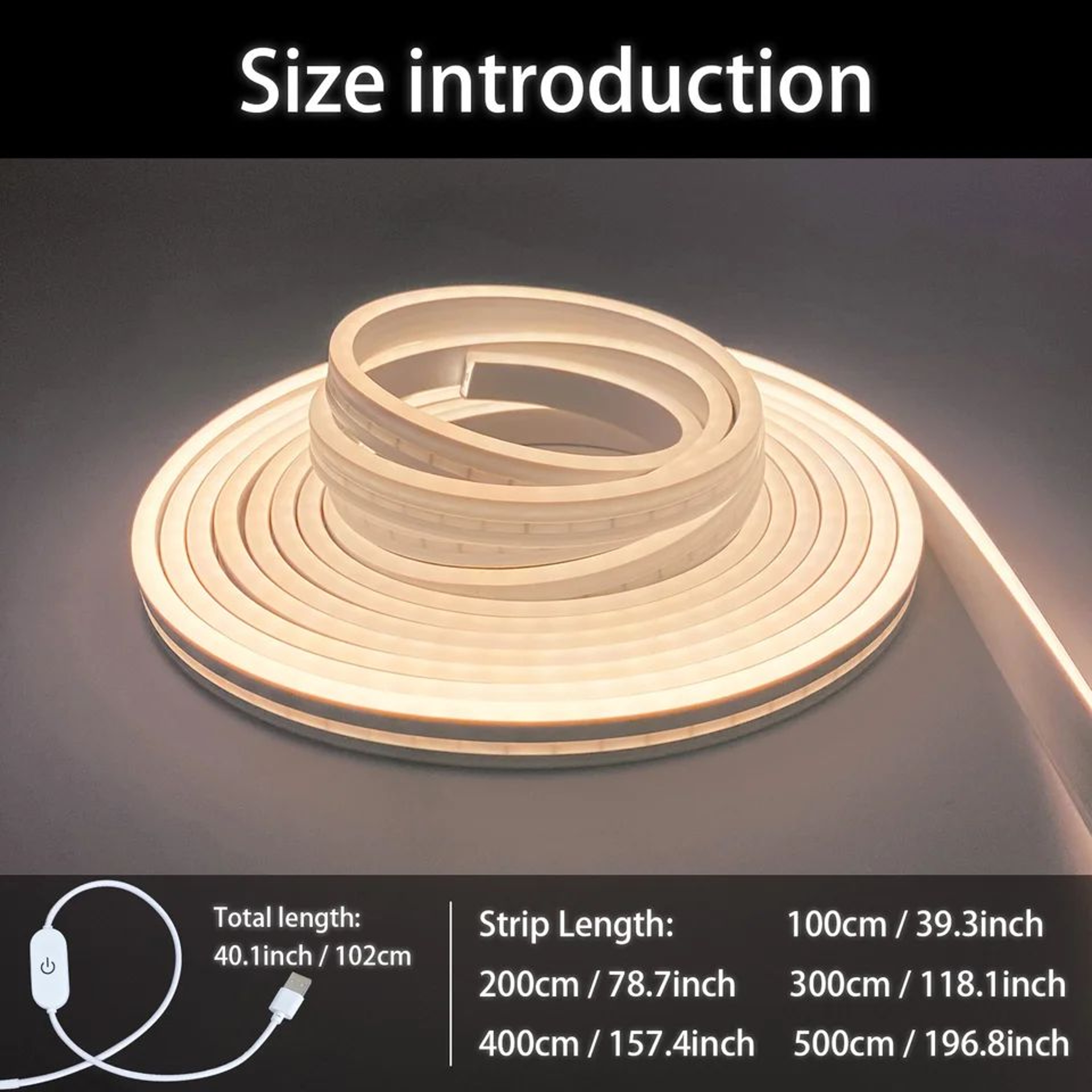 Smart Touch Neon LED Light Strip  Dimmable Waterproof LED Rope Light For Custom Decor 5