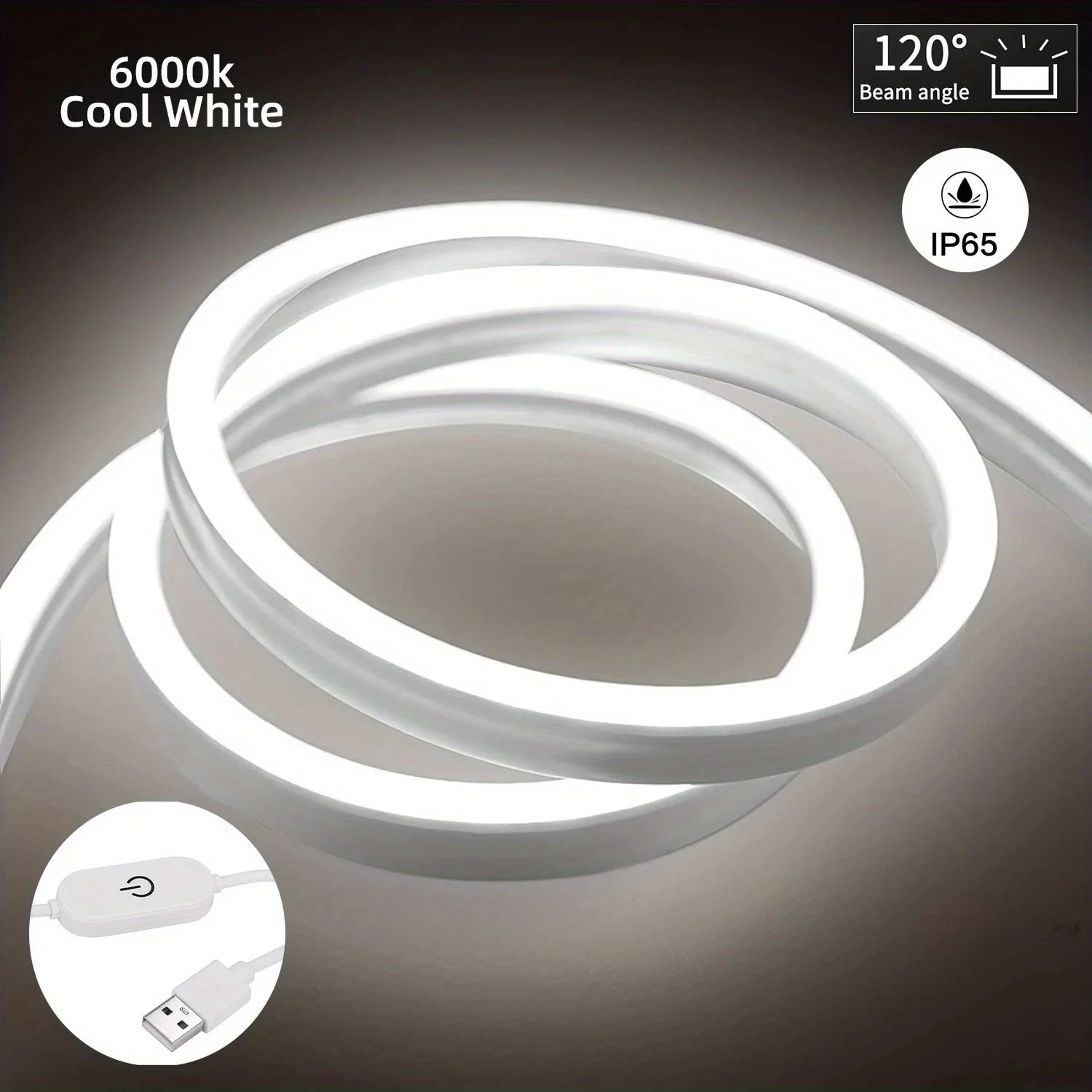 Smart Touch Neon LED Light Strip  Dimmable Waterproof LED Rope Light For Custom Decor 7