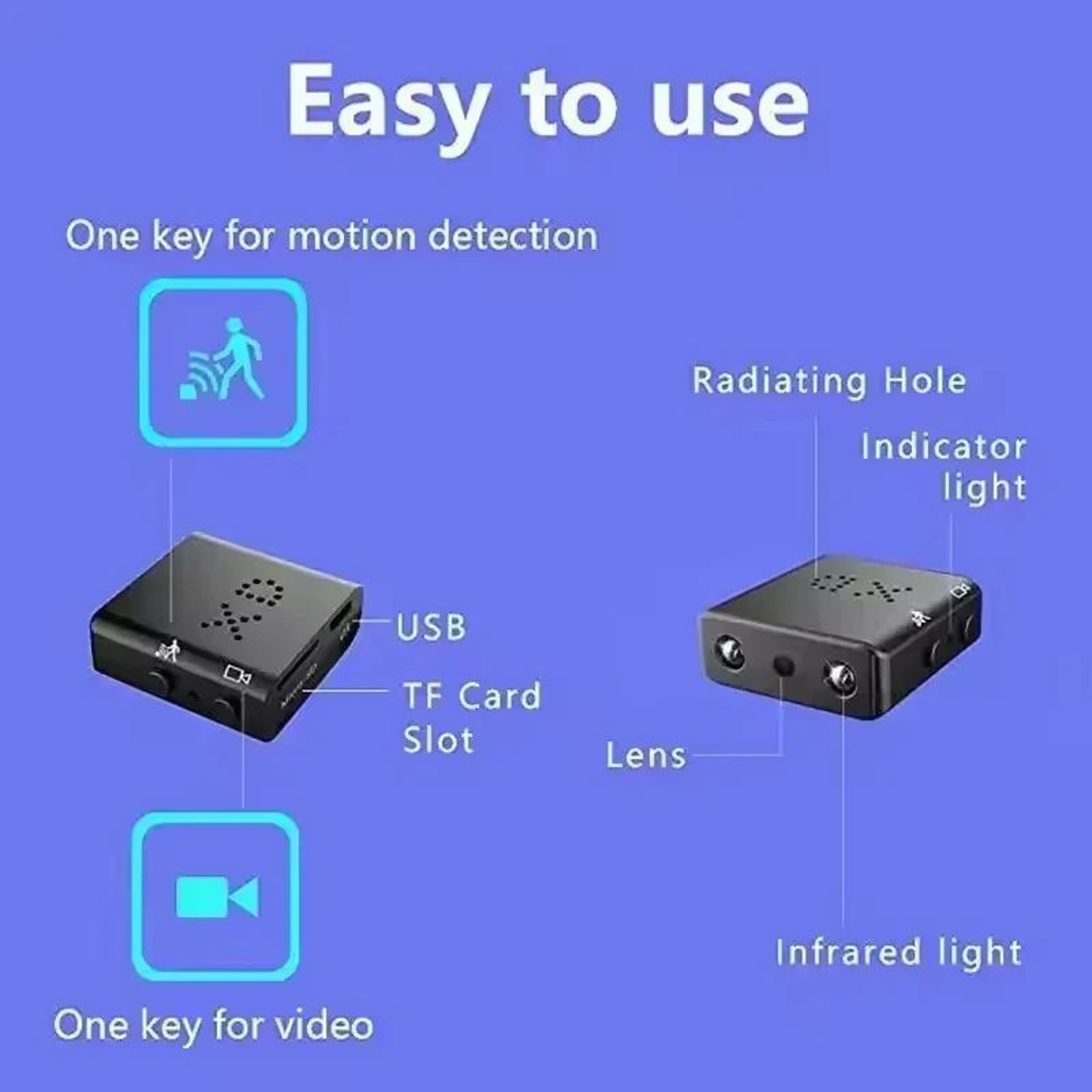 Mini 1080P WiFi Security Camera With Night Vision  BuiltIn Battery 2