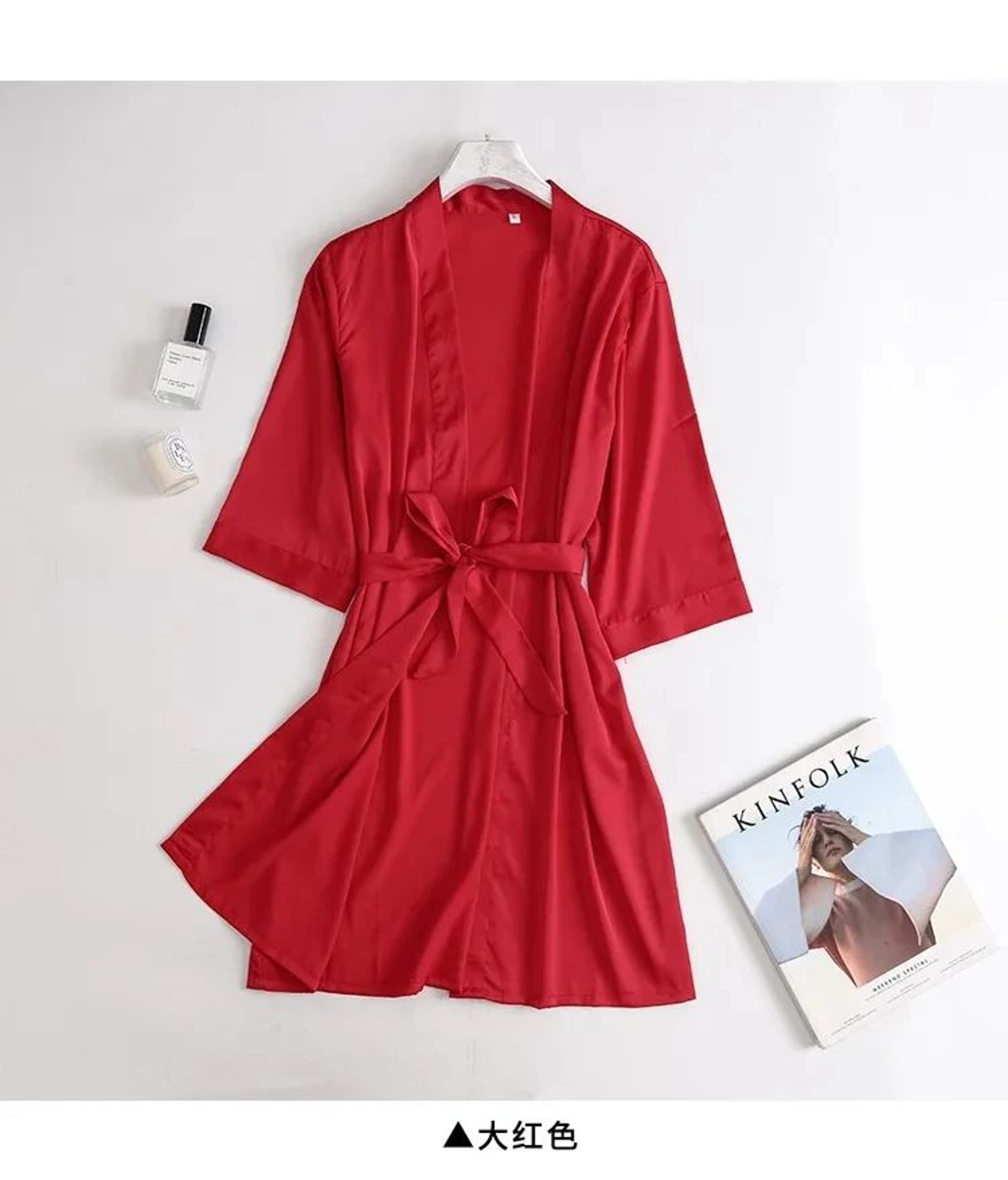 Bridal Bliss Satin Kimono Robe  Elegant Bridal Robe For Wedding Morning  Getting Ready 6