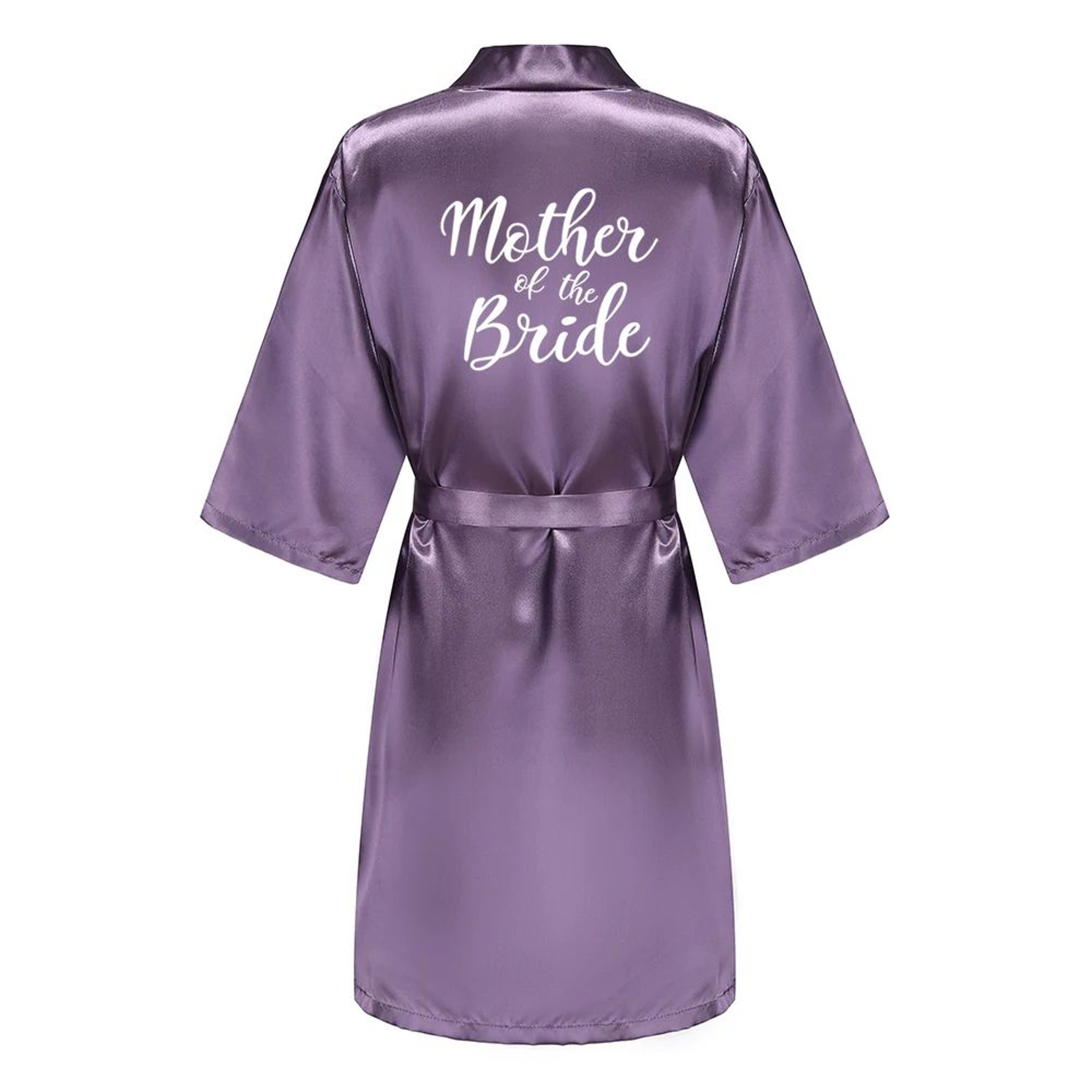 Elegant Satin Bridal Party Robe  Short Silk Bridesmaid  Bride Getting Ready Robe 13