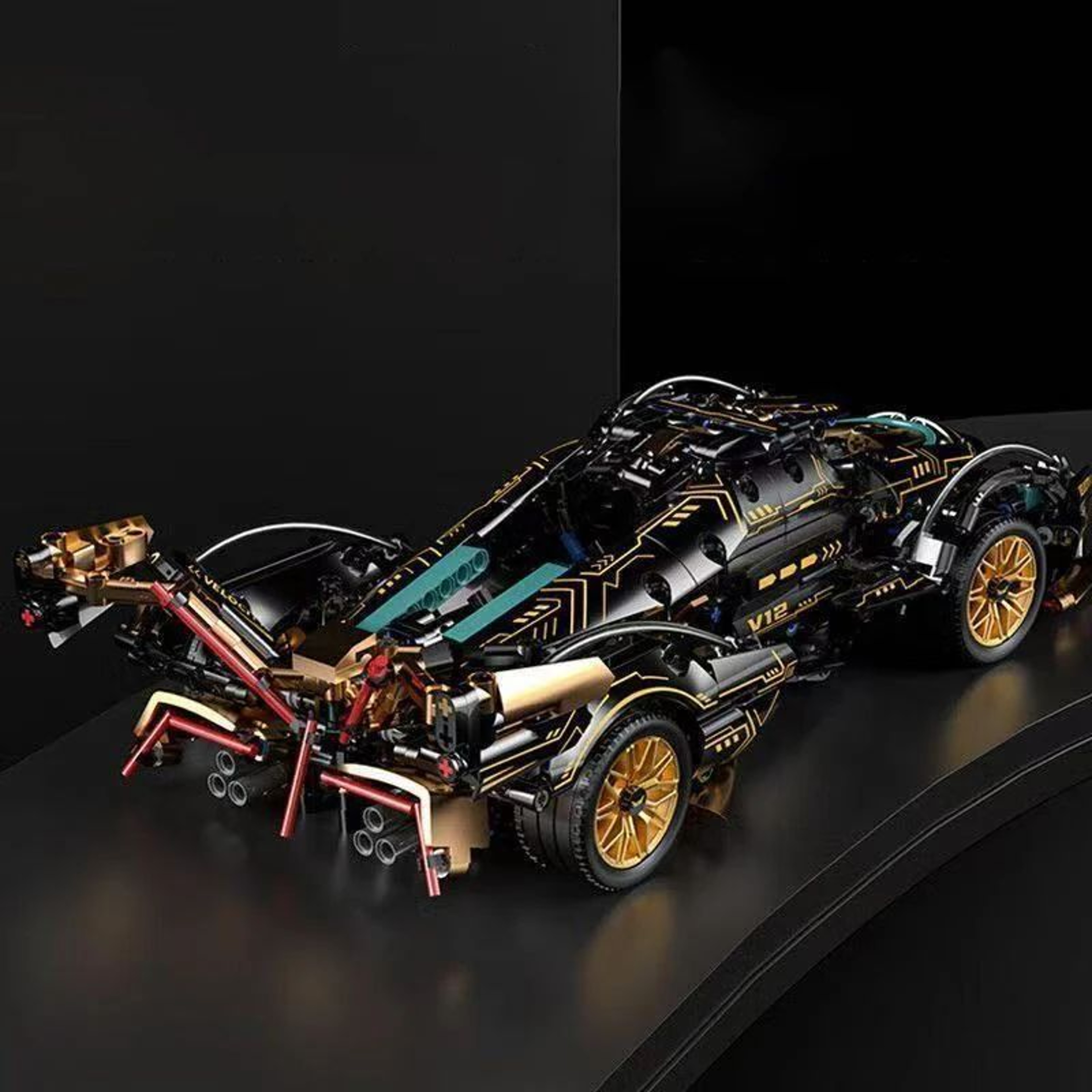 Velocity Green Racing Car Building Block Set  1690Piece Advanced Model Kit 1