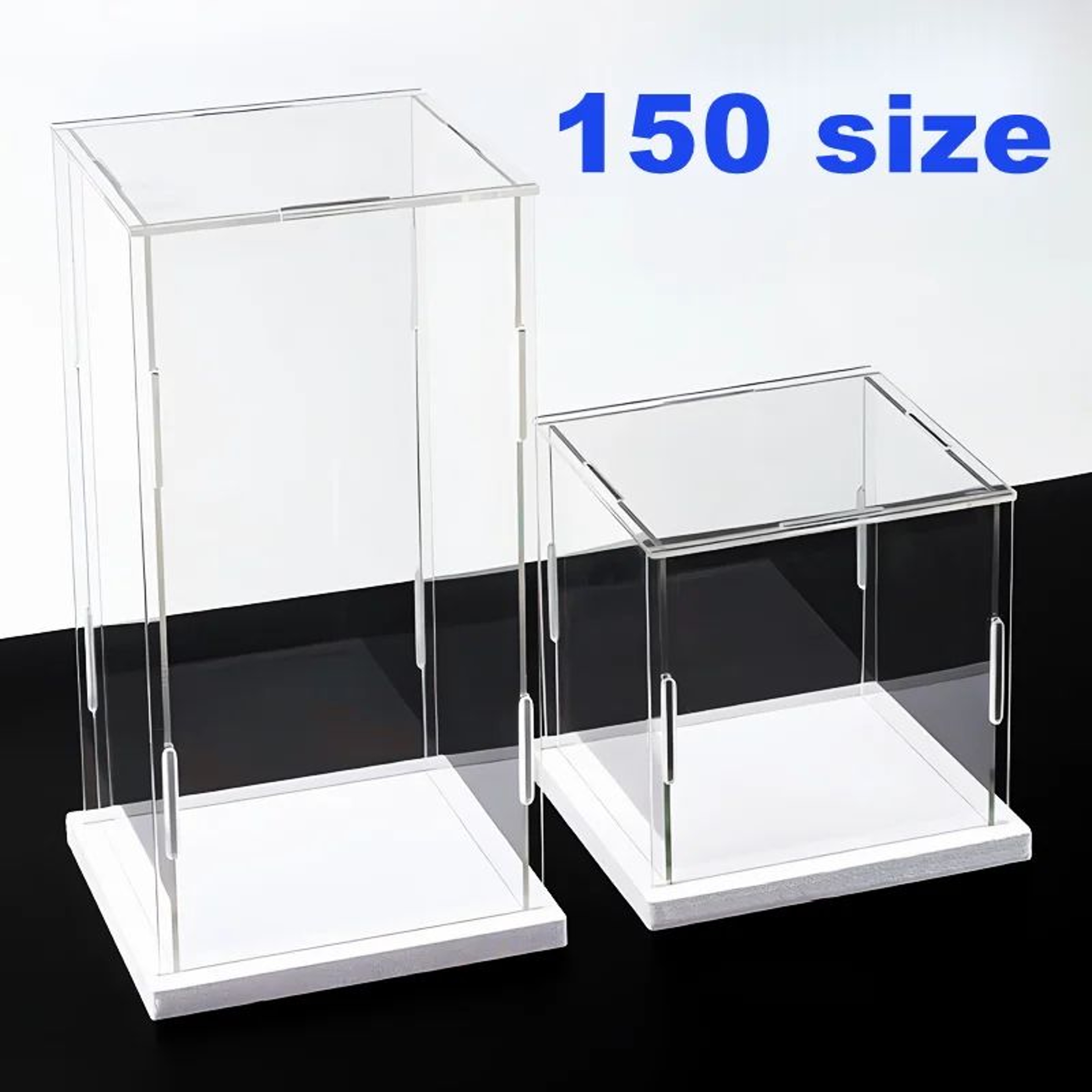 ClearGuard Acrylic Display Case Box With White Base  Transparent Dustproof Showcase For Collectible 0