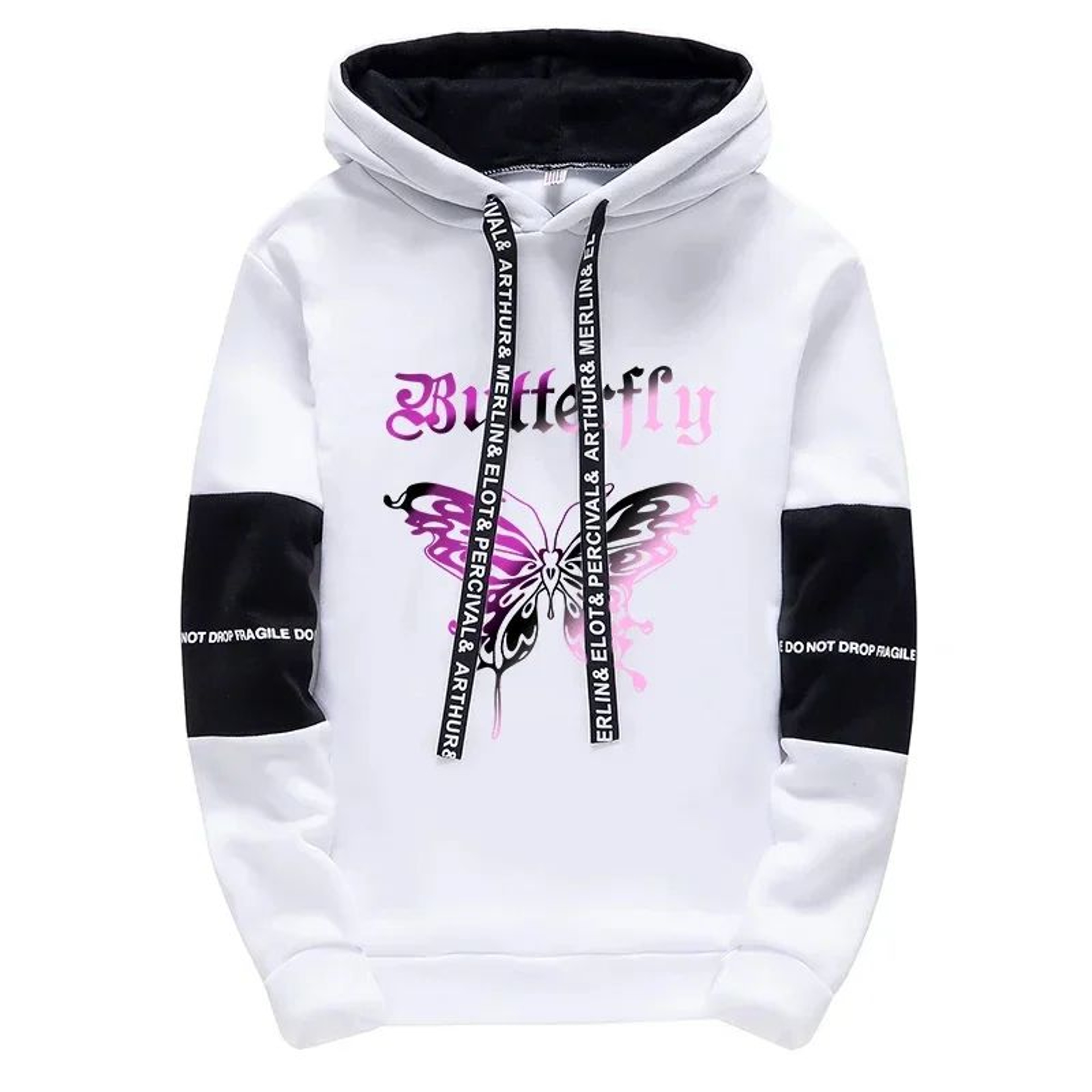 Urban Muse Oversized Y2K Hoodie Coat  Korean Style Letter Print Sweatshirt 1