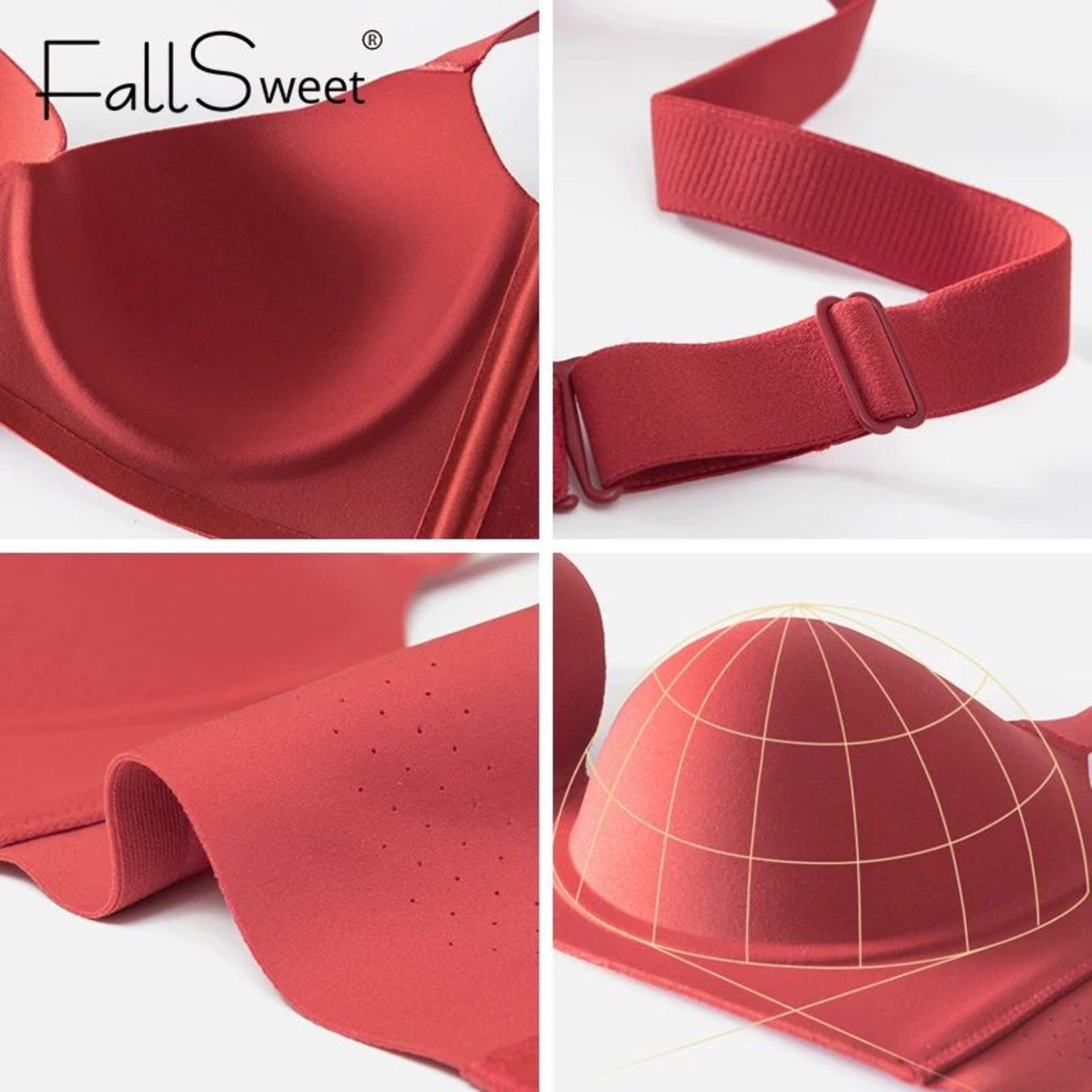 FallSweet CurveLift Plus Size Push Up Bra  Seamless Underwire Support With Thin Cups 5