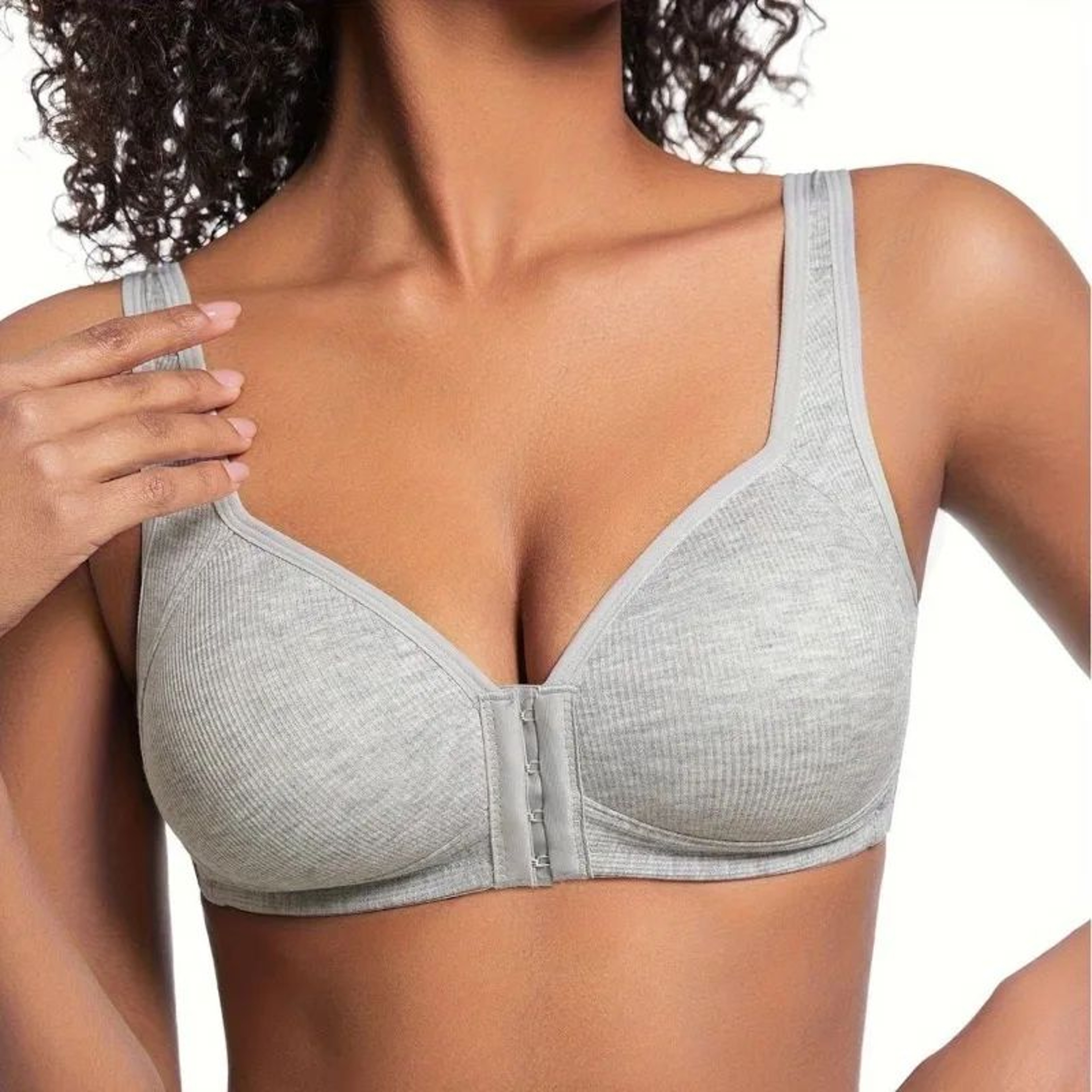 ComfortEase FrontClosure WireFree Bra  Full Coverage Support Bra For Mature Women 1