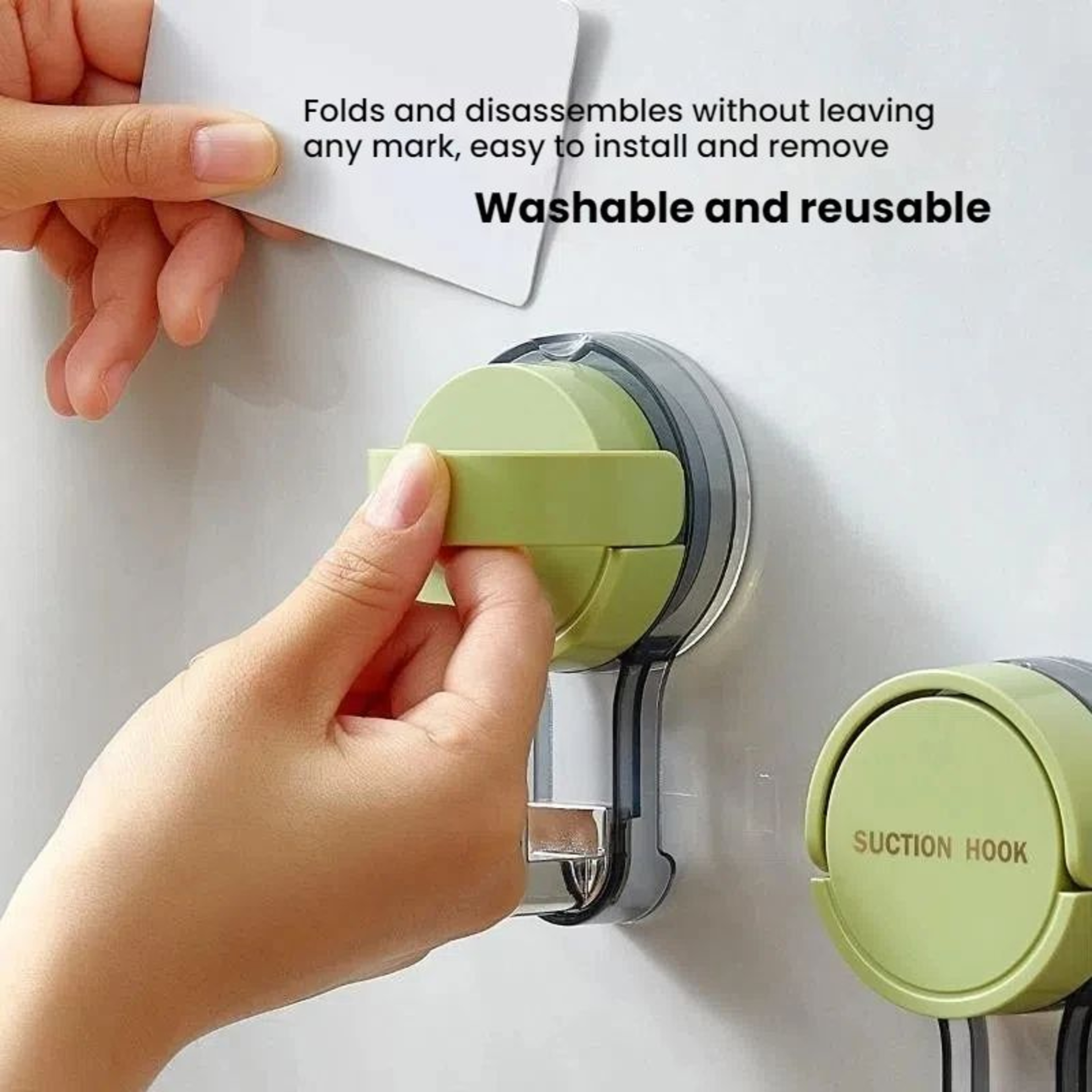 Strong Vacuum Power Hooks  No Drill Suction Hooks With Traceless Hold For Bathroom  Kitchen 2