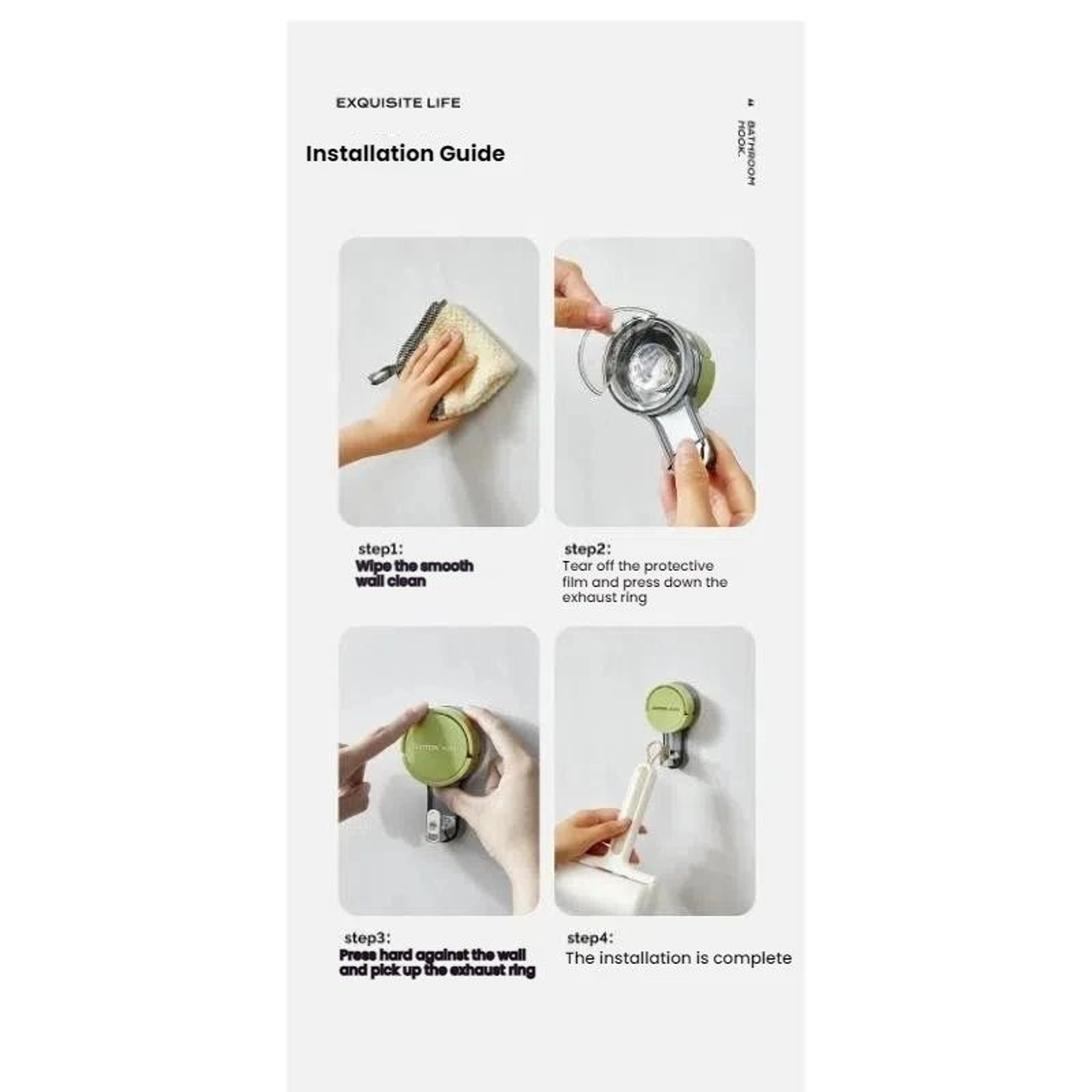 Strong Vacuum Power Hooks  No Drill Suction Hooks With Traceless Hold For Bathroom  Kitchen 5