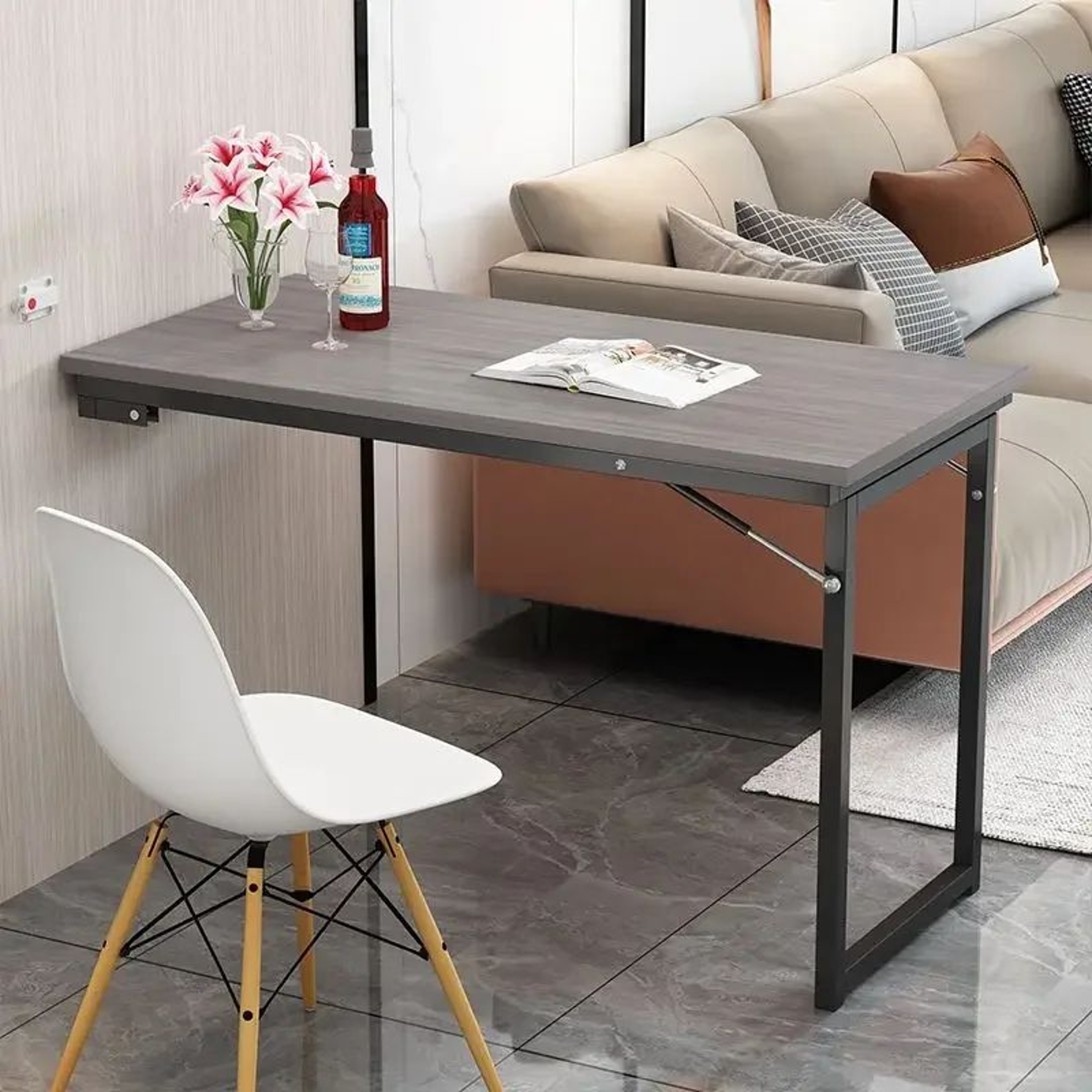 NordicFold Luxe Modular Side Table  Modern Folding Coffee Table For Small Spaces 2