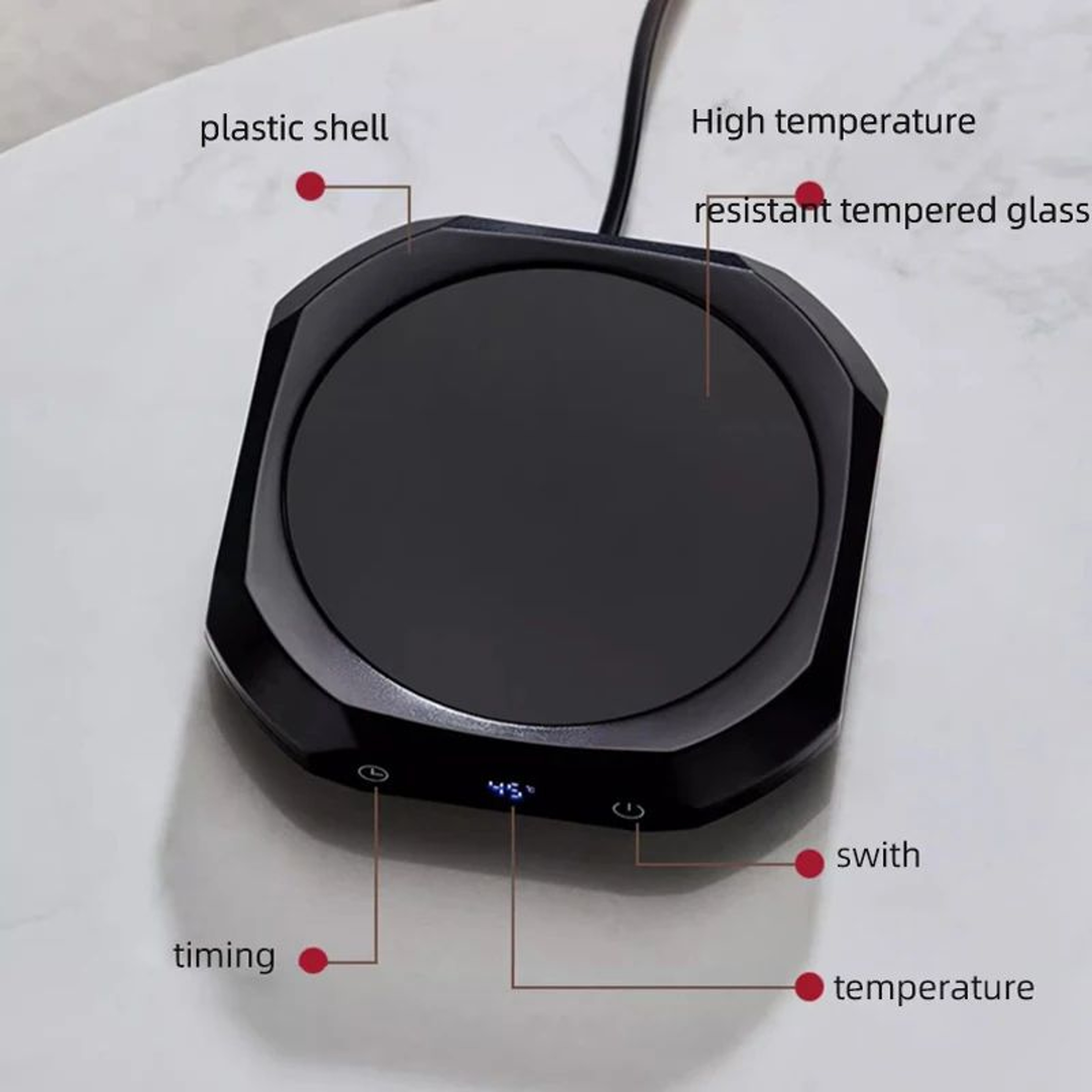 SmartHeat 3Level Electric Coffee Mug Warmer Plate 3