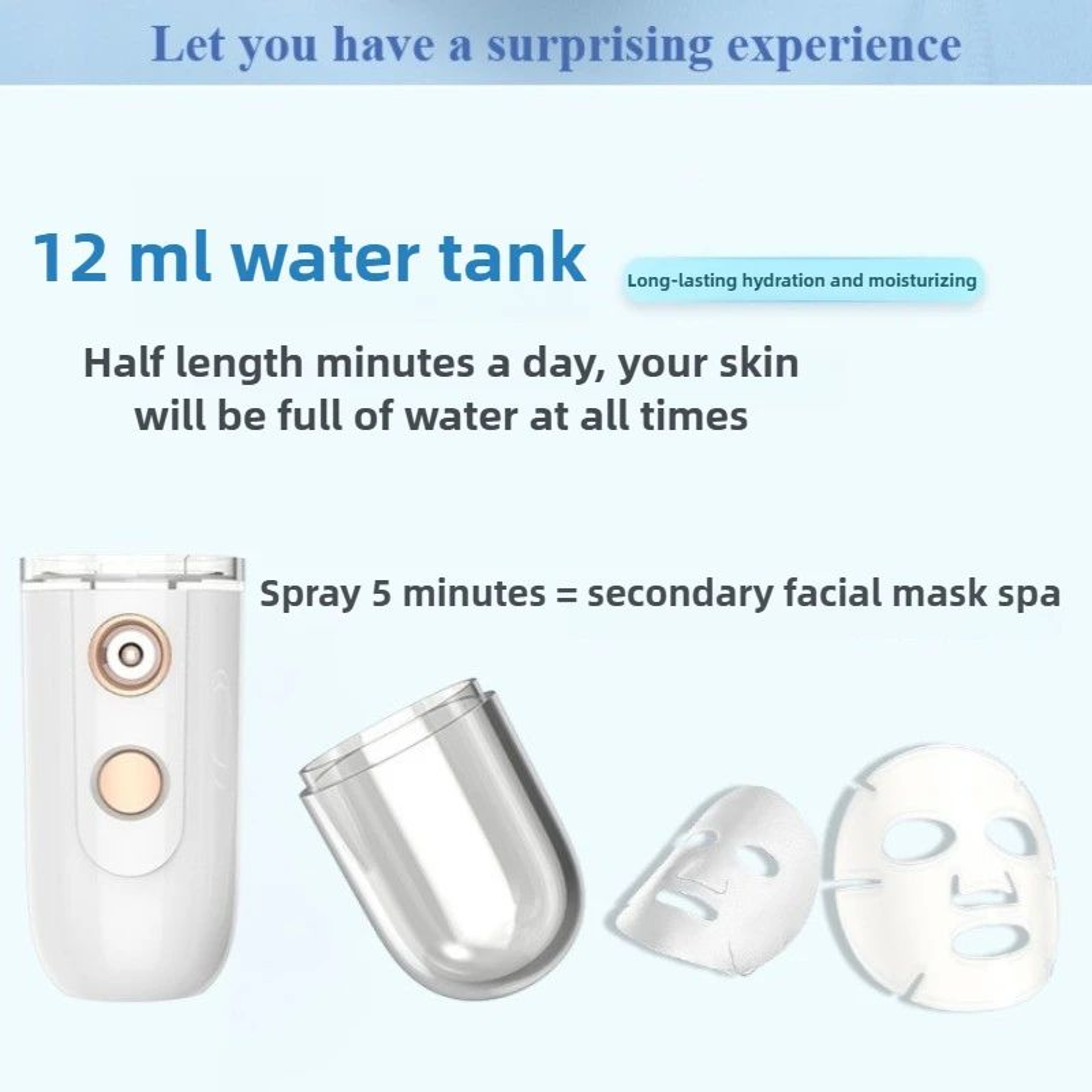 NanoGlow Portable Facial Steamer  USB Nano Mist Face Sprayer For Deep Hydration 4