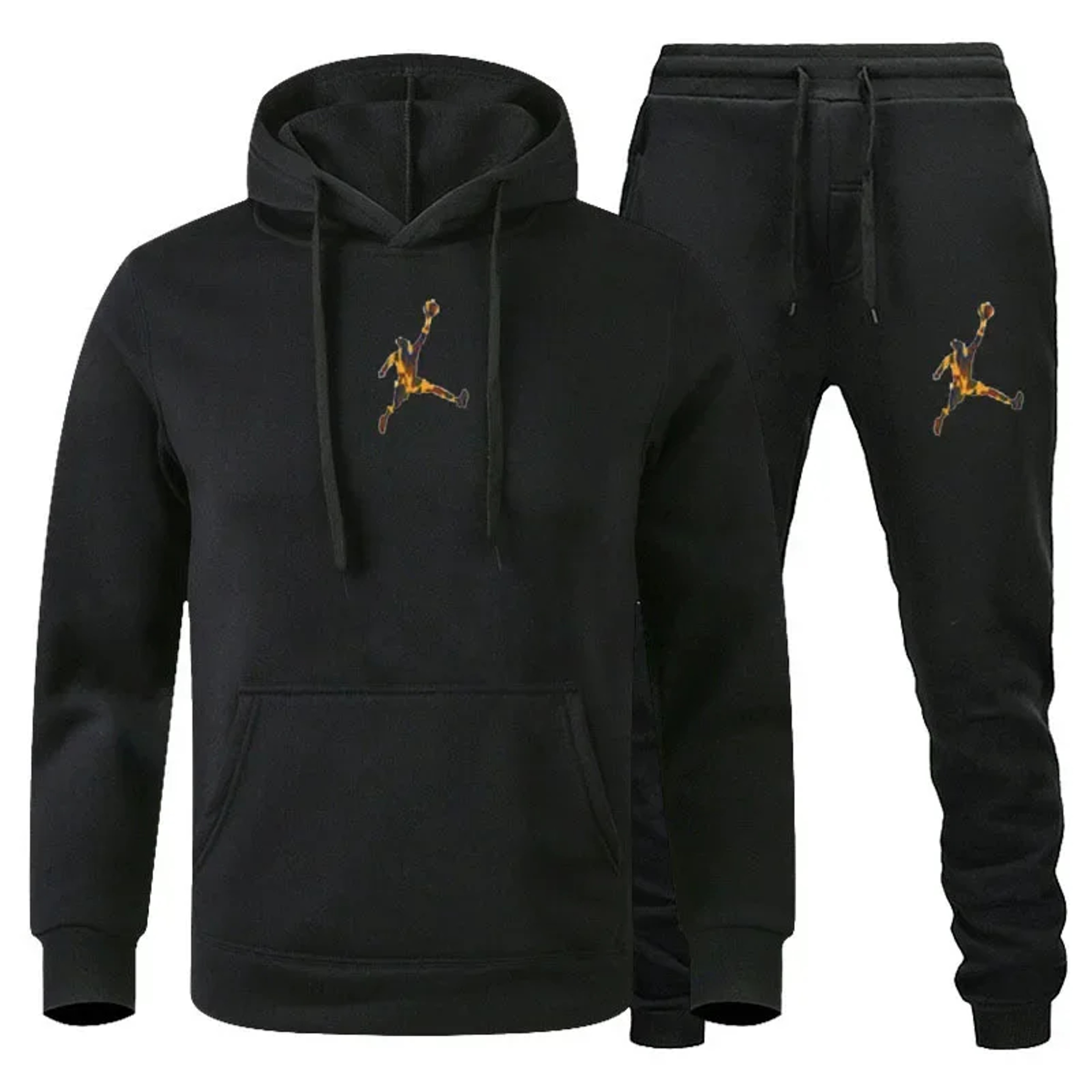 Men Autumn Winter Jogging Set  Warm Sweatshirt  Pants Sportswear 1