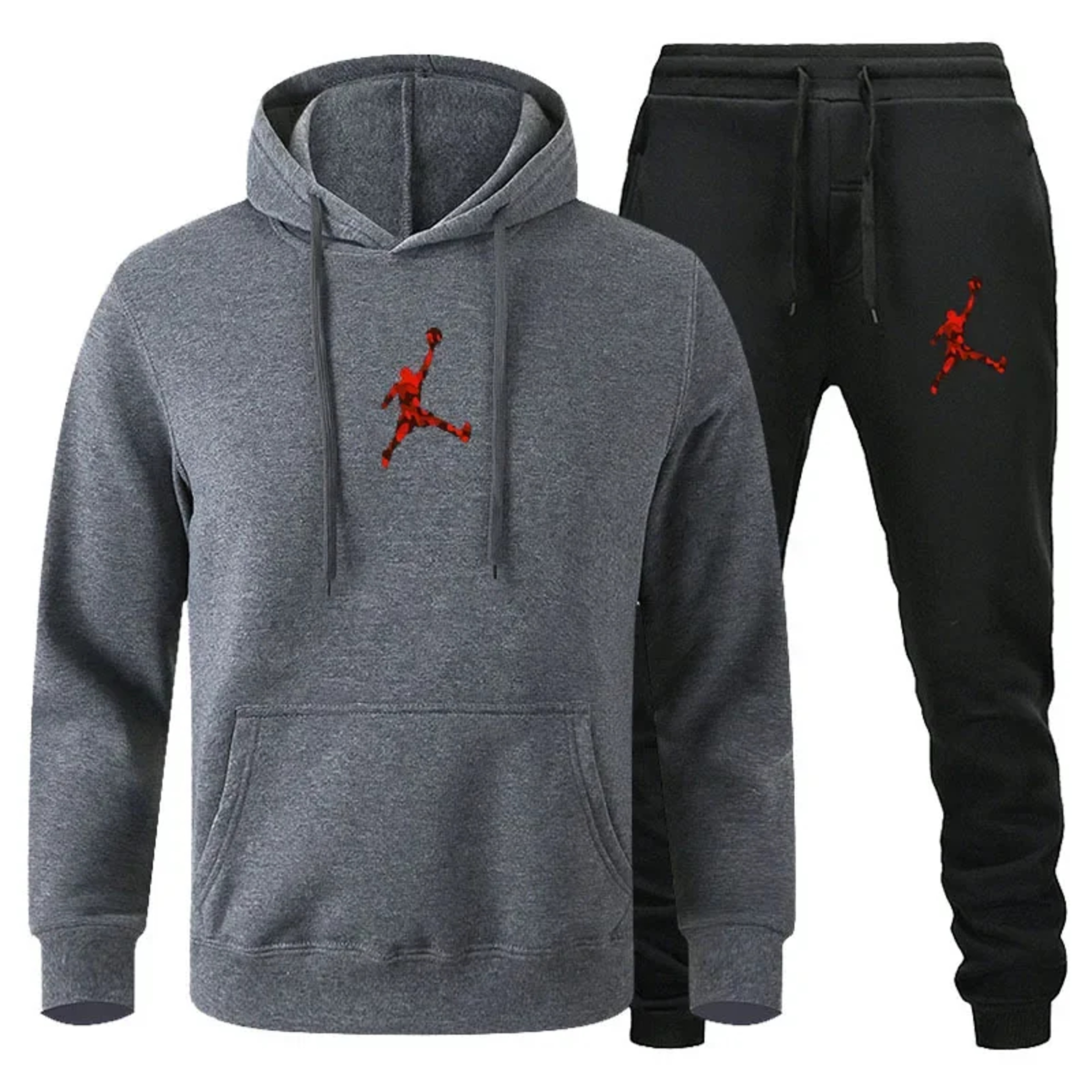 Men Autumn Winter Jogging Set  Warm Sweatshirt  Pants Sportswear 4