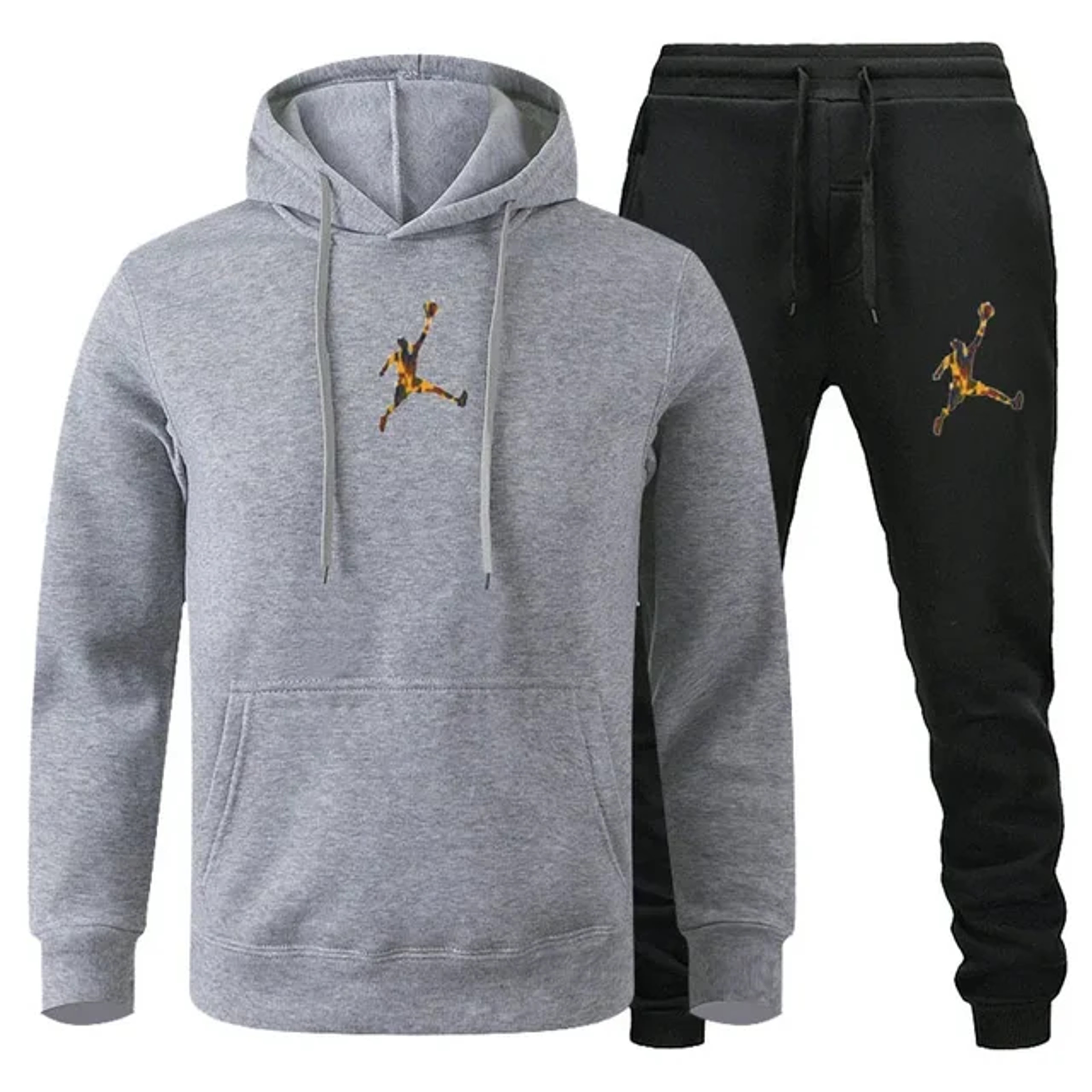 Men Autumn Winter Jogging Set  Warm Sweatshirt  Pants Sportswear 10