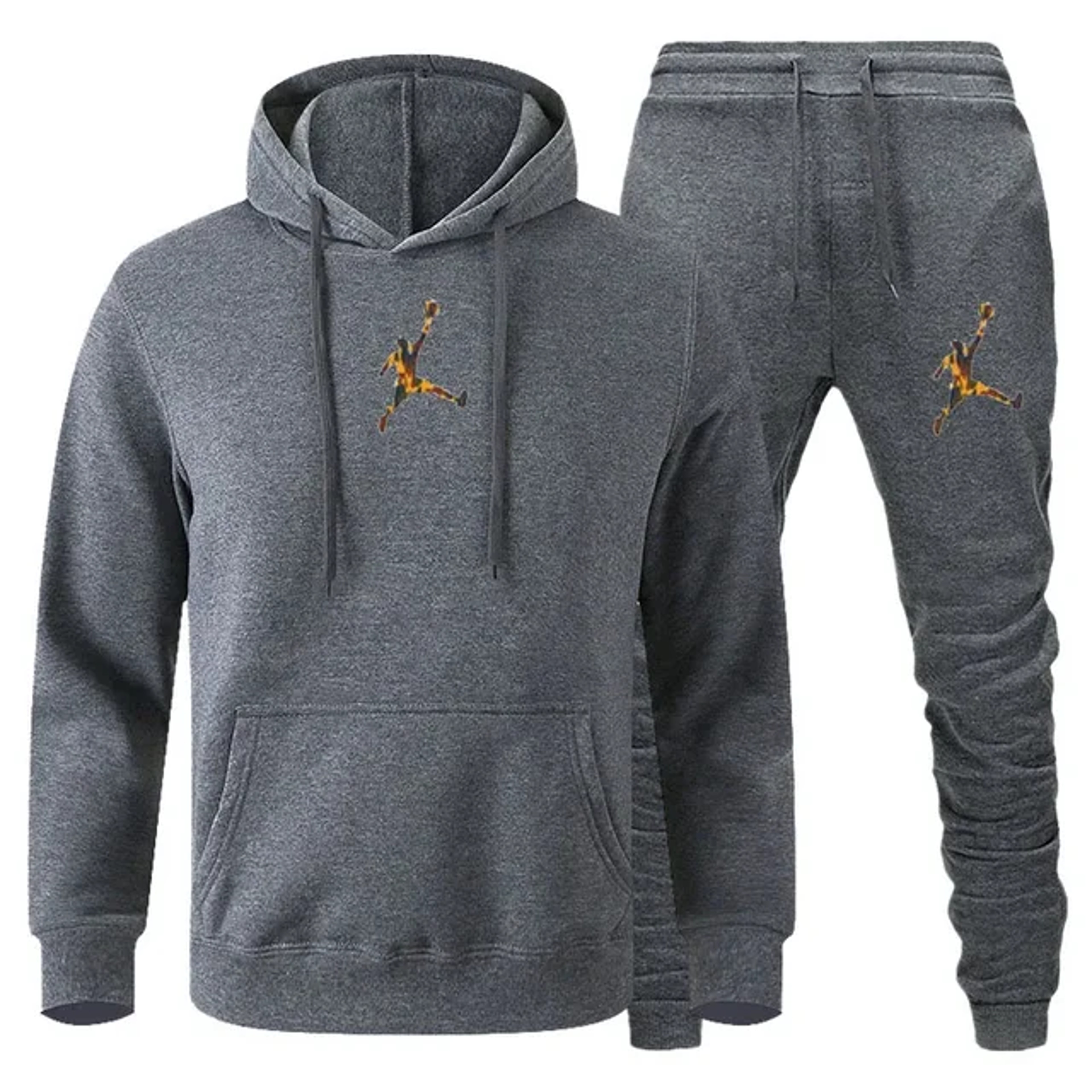 Men Autumn Winter Jogging Set  Warm Sweatshirt  Pants Sportswear 24