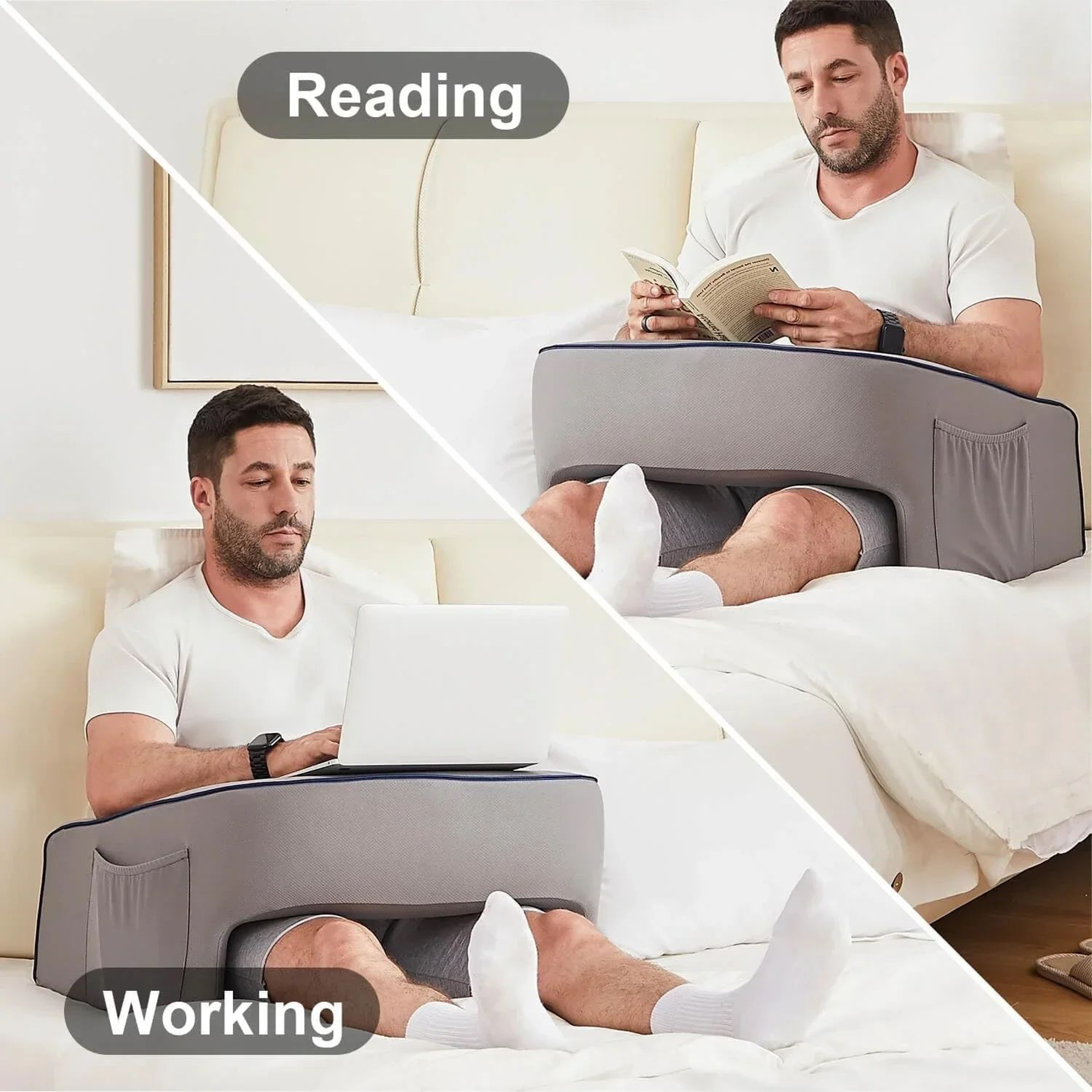 ErgoRest Pro Gaming Lap Pillow  Memory Foam Reading Pillow For Bed 2