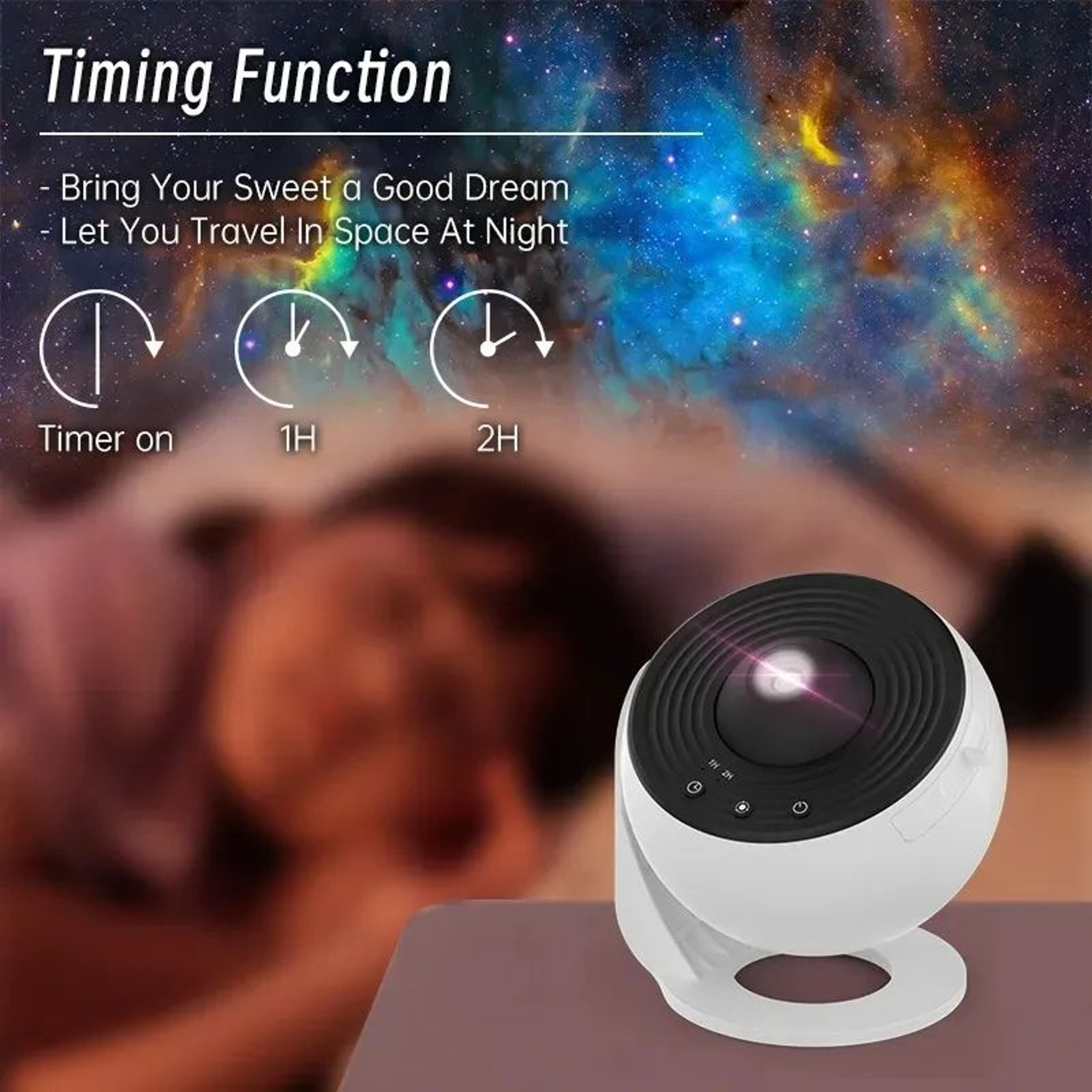 360 Rotating Galaxy Projector Night Light Planetarium Lamp For Kids Rooms 2
