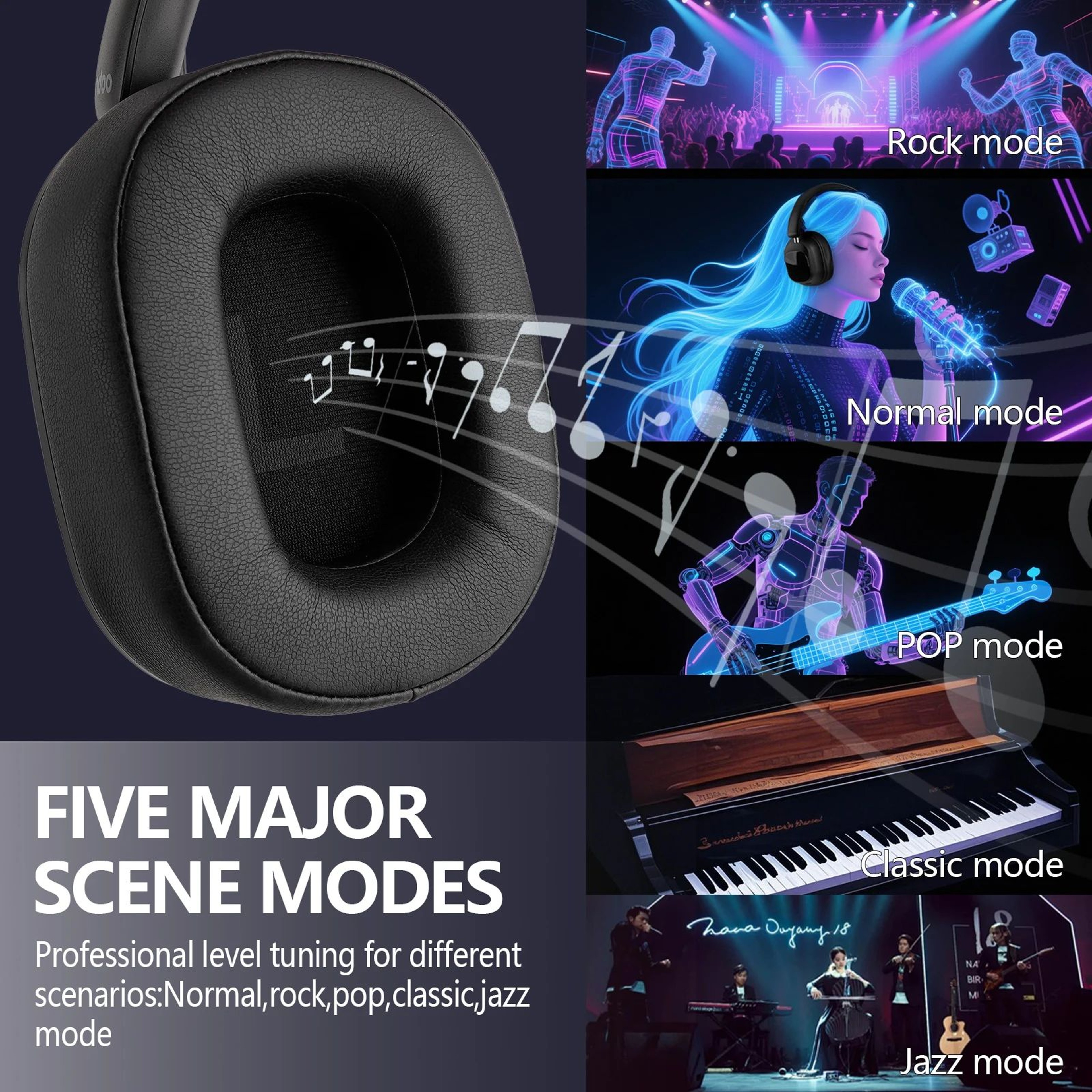 Siindoo ANC930Plus Active Noise Cancelling Headphones With Touchscreen Control  Hybrid Wireless Aud 4
