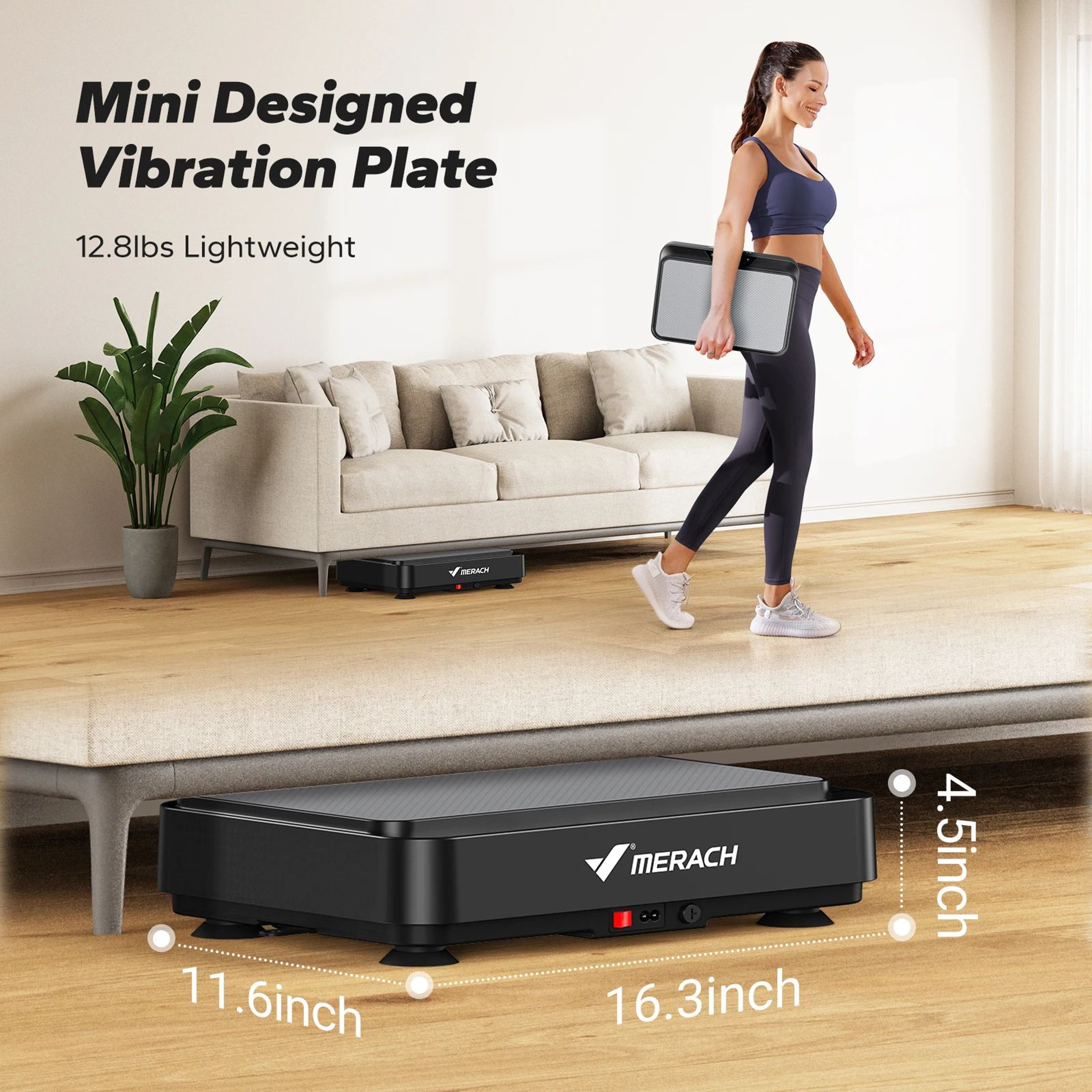 MERACH Pro Vibration Plate Exercise Machine For Lymphatic Drainage  Weight Loss 2