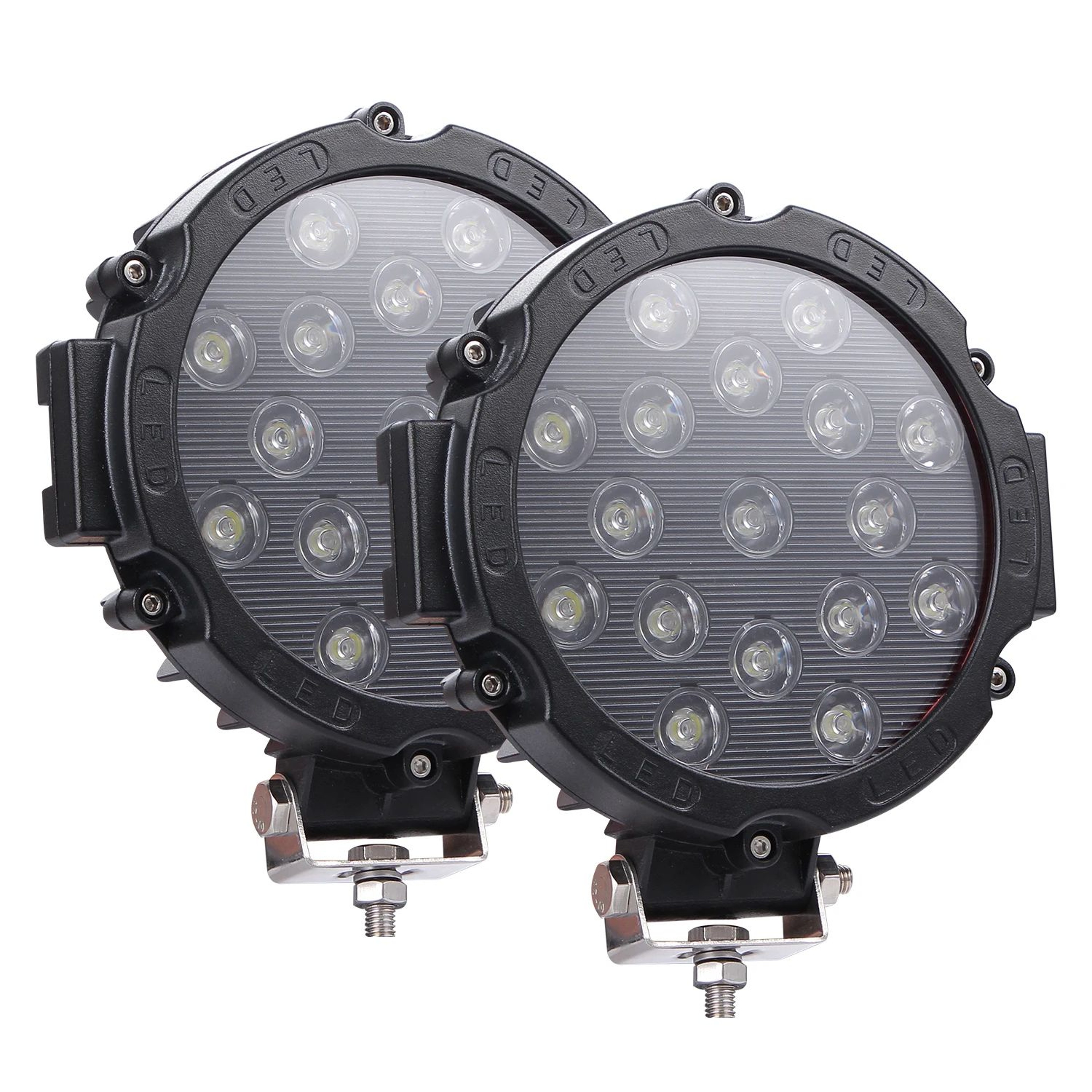 HYNBYZJ 100W Off Road LED Work Light Spot Beam  IP68 Waterproof Auxiliary Lamp For Trucks  Jeeps 7