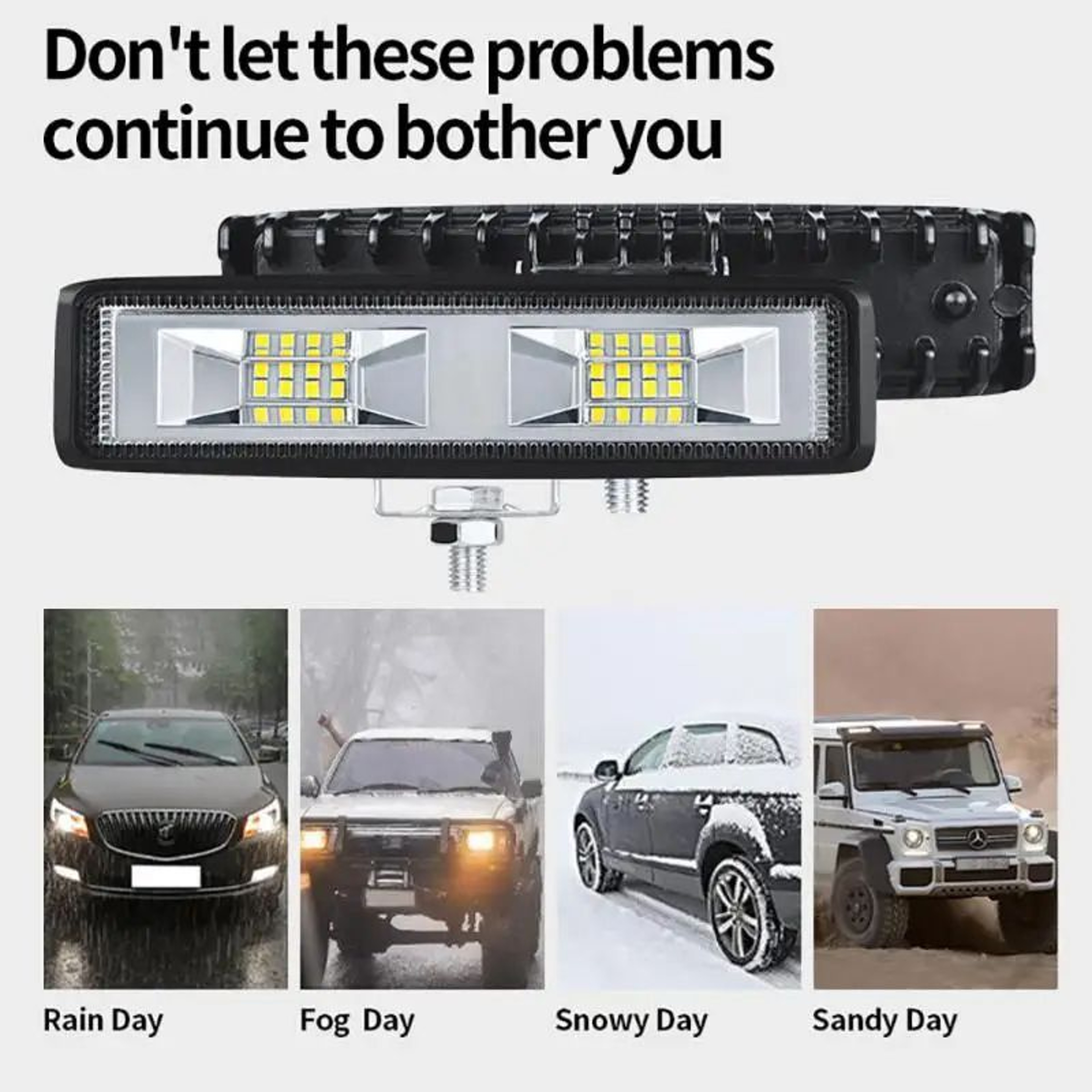 TrailBlaze 48W LED Light Bar  Waterproof OffRoad Work Light For Trucks SUVs  ATVs 4