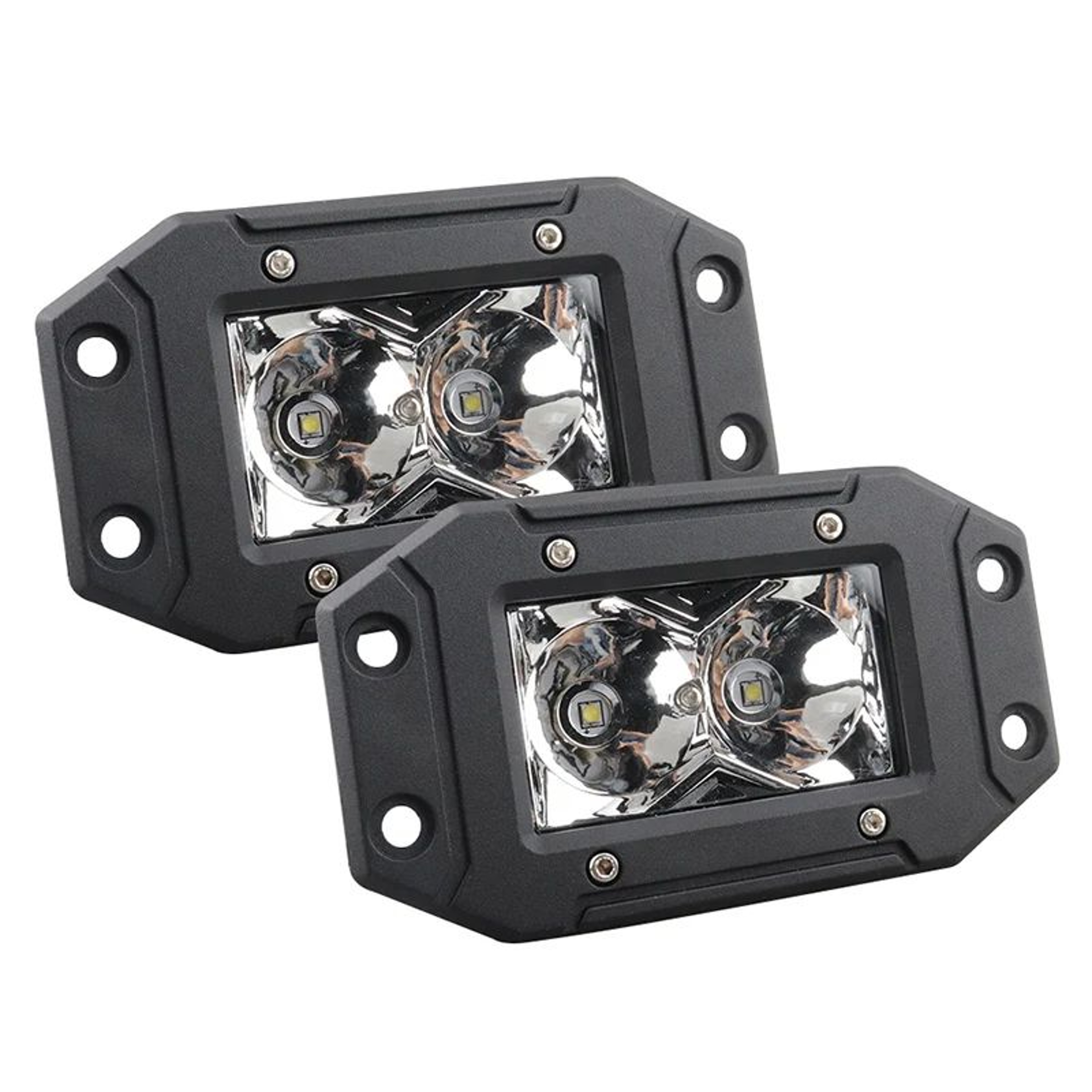 HighIntensity LED Flush Mount Work Light Pods  Yellow Spot Beam For OffRoad Trucks  ATVs 8