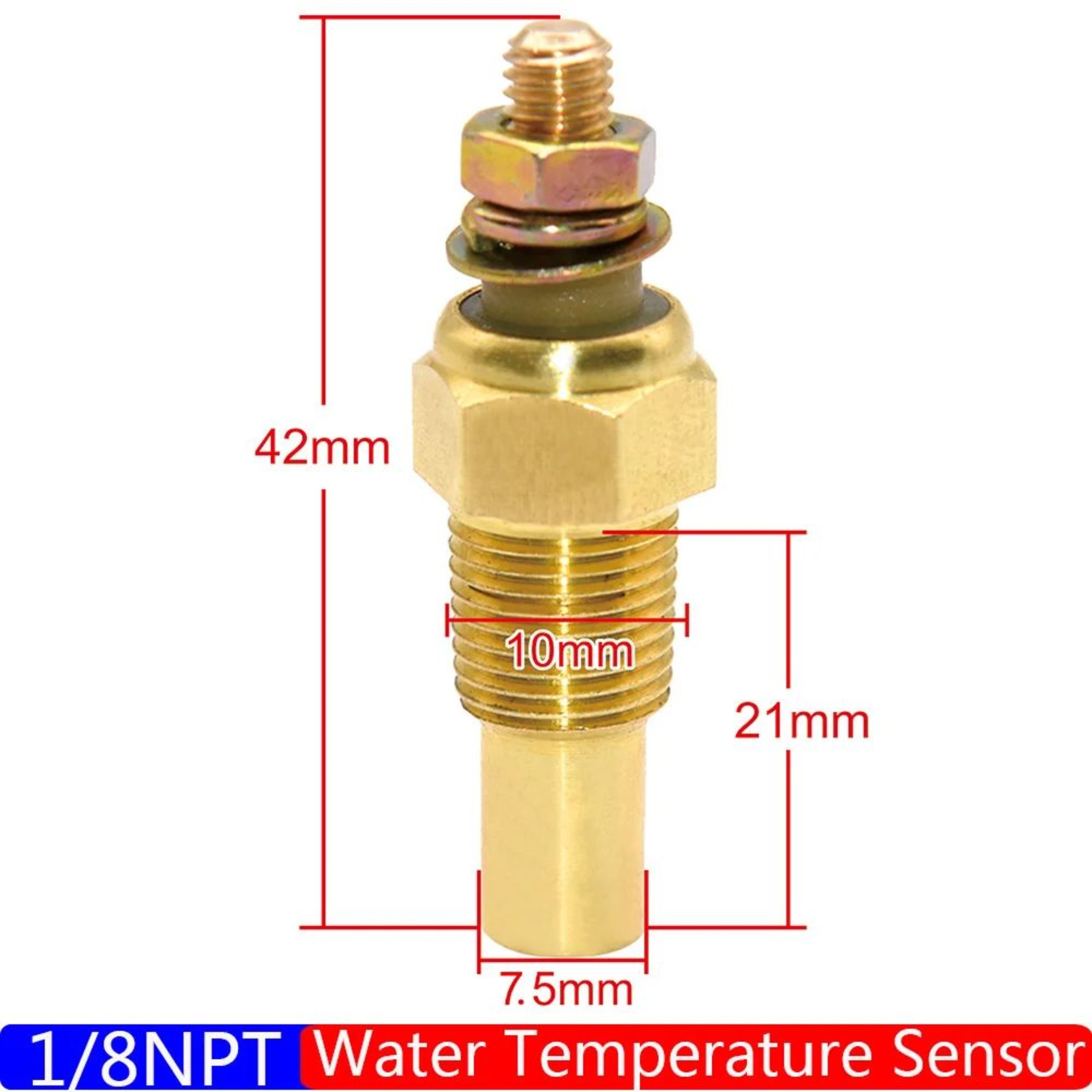 Universal Water Temperature Sensor 38NPT  12NPT  Precision VDO Water Temp Sensor For Cars Trucks  B 6