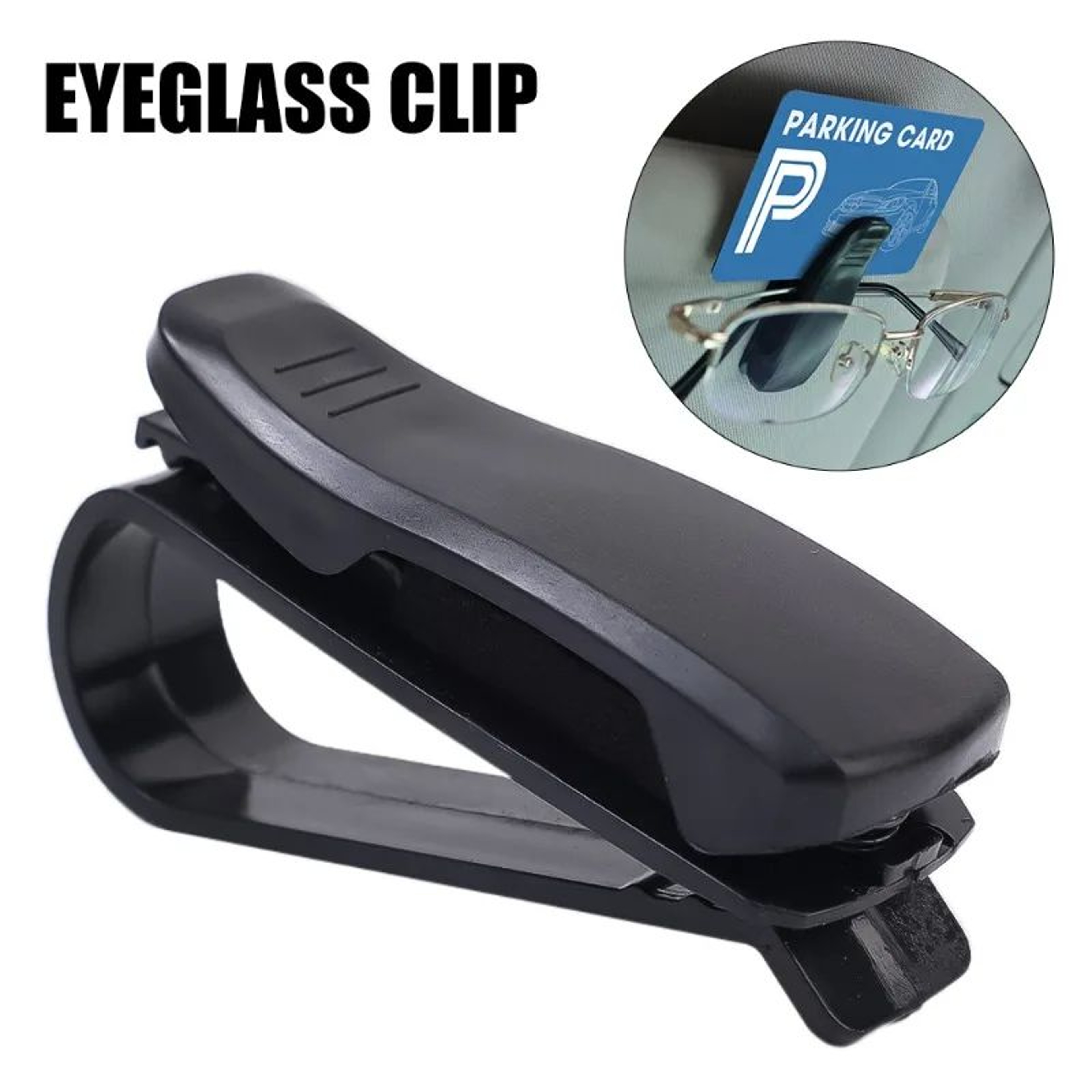 Magnetic Car Sunglasses Holder For Sun Visor  Glasses Case Clip With TicketCard Slot 1