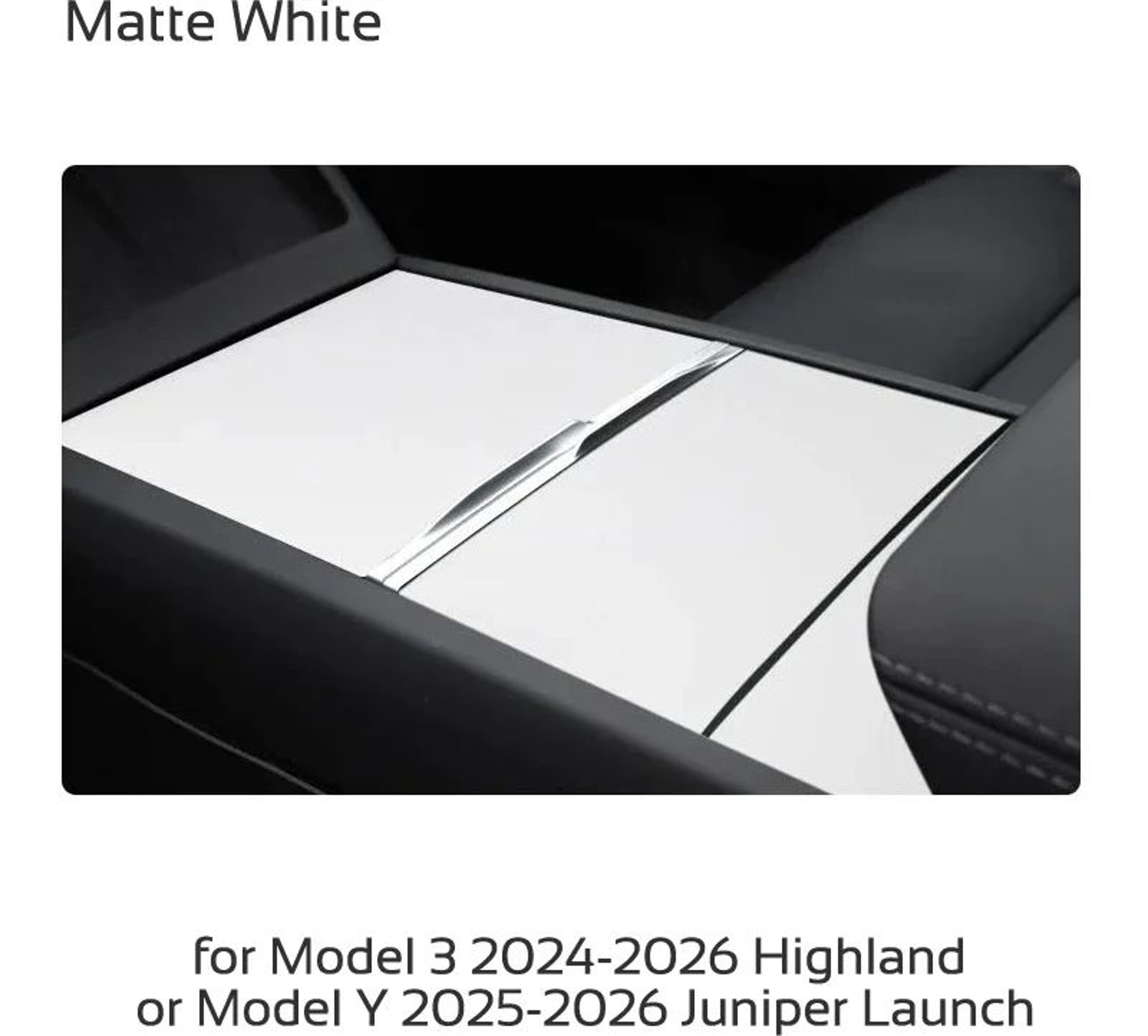 Tesla Model 3  Model Y 20242026 Center Console Cover Protector  Premium Matte Control Panel Film 9