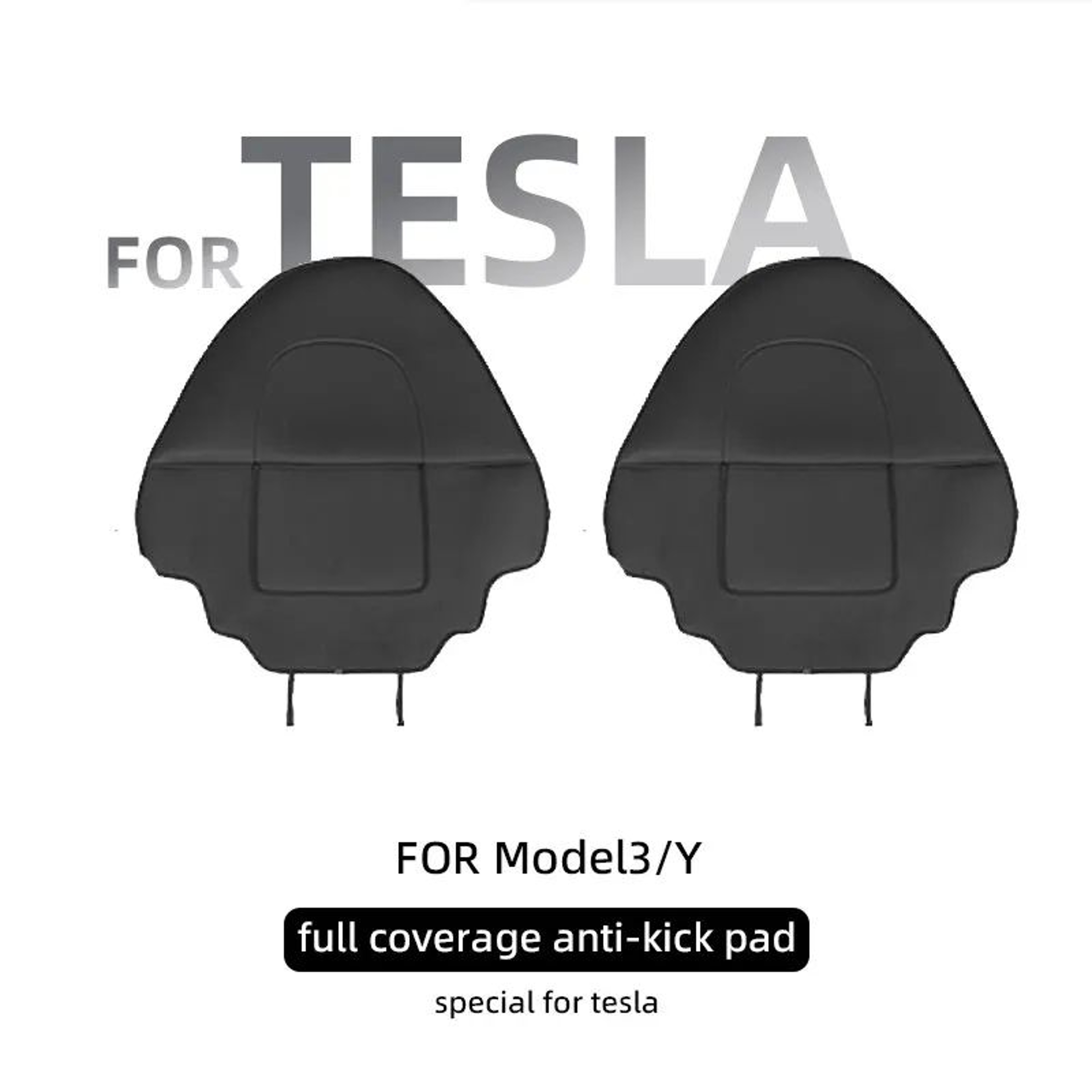 Premium Leather Tesla Seat Back Protector For Model Y  Model 3 4