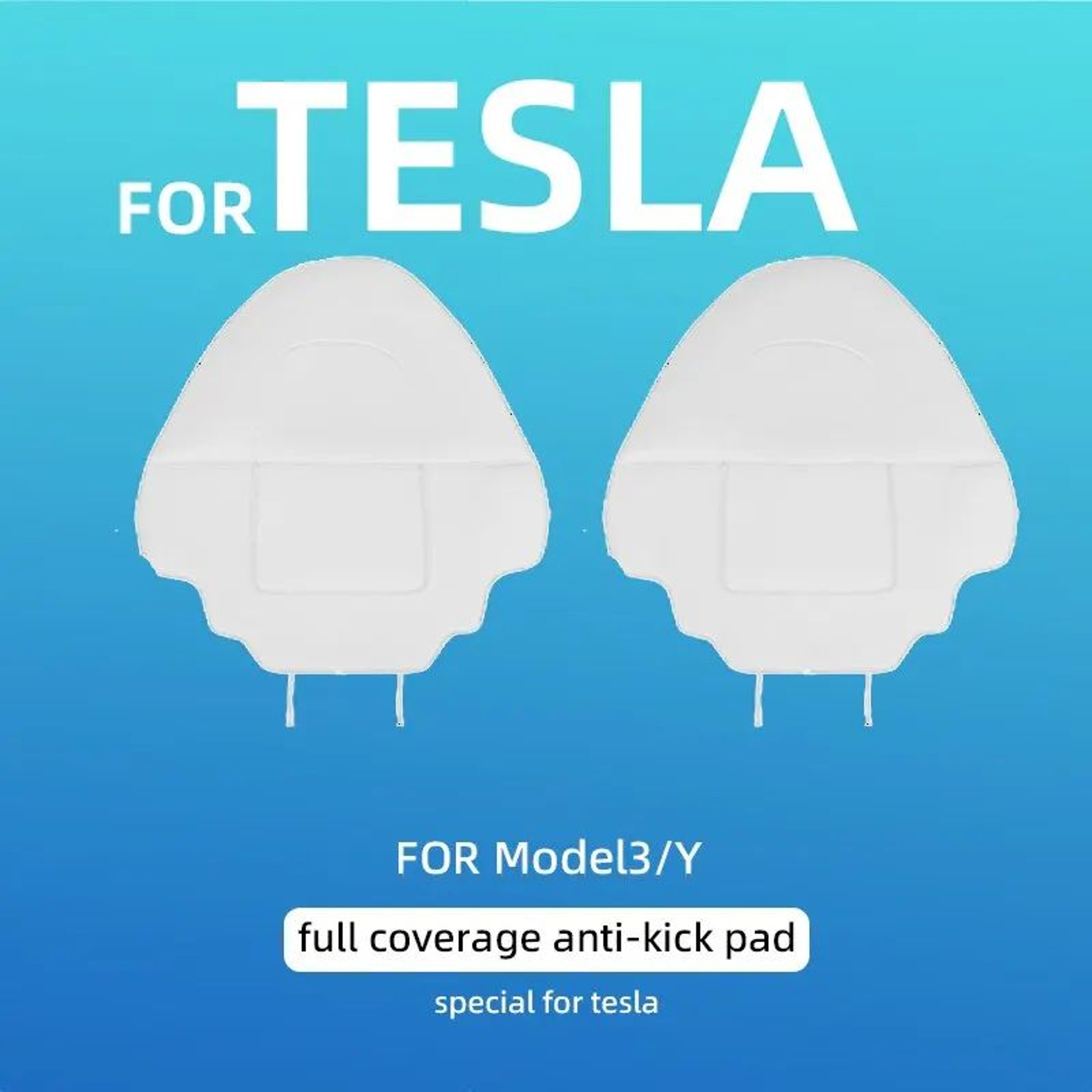 Premium Leather Tesla Seat Back Protector For Model Y  Model 3 5