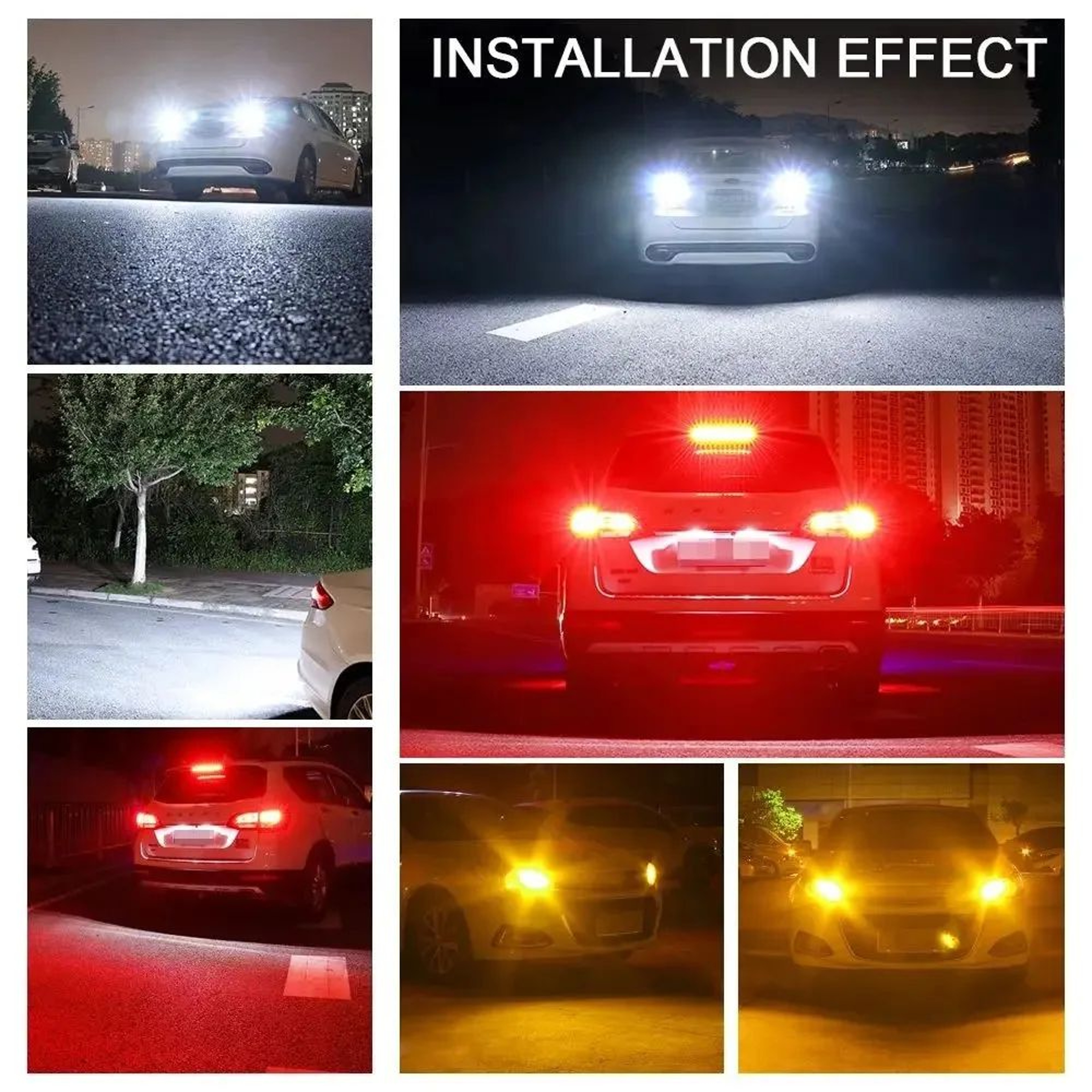 2Pack 7000K White 1156 1157 LED Bulbs For Brake Reverse Turn Signal Lights BA15S BAY15D P21W 5