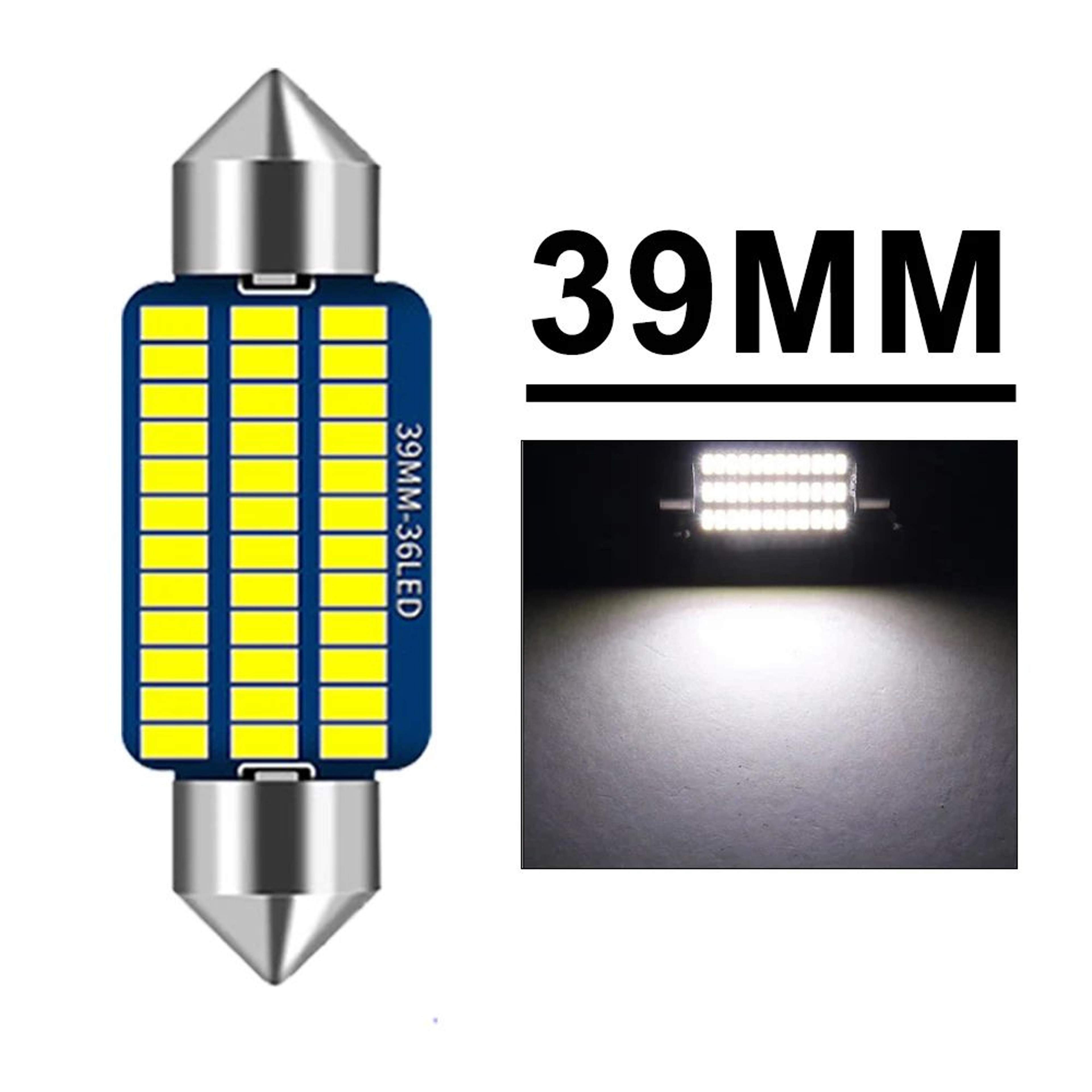Premium Canbus LED Festoon Bulbs 12V  UltraBright C5W Interior  License Plate Light Upgrade 8