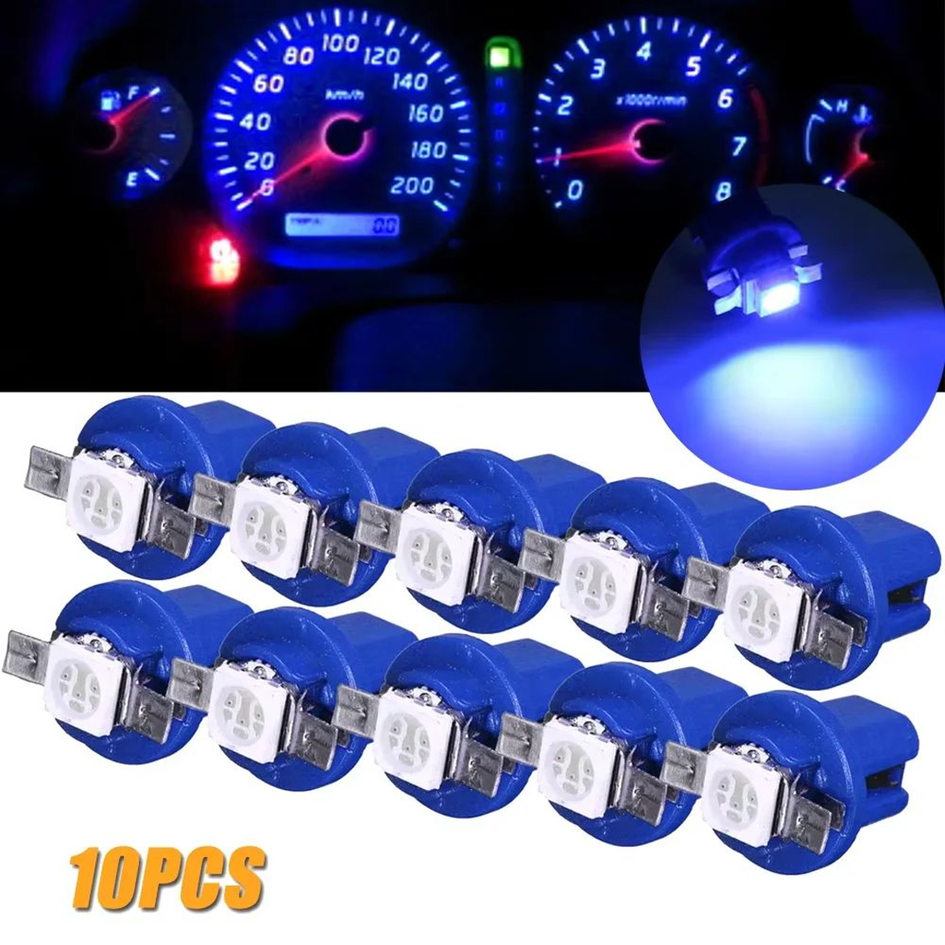 UltraBright B85D LED Dashboard Bulbs  12V 5050 Instrument Panel Light Kit 10Pack 0