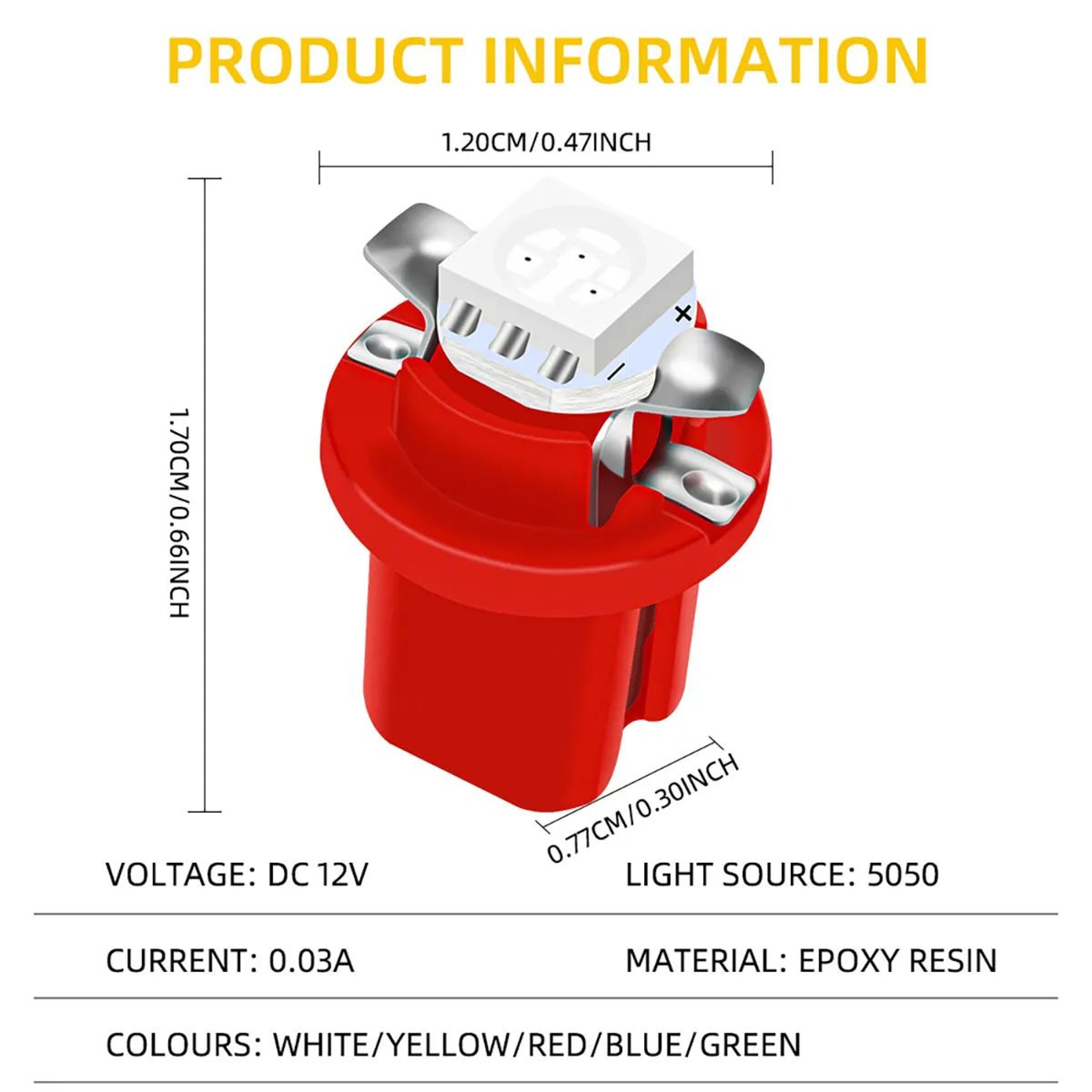 UltraBright B85D LED Dashboard Bulbs  12V 5050 Instrument Panel Light Kit 10Pack 2