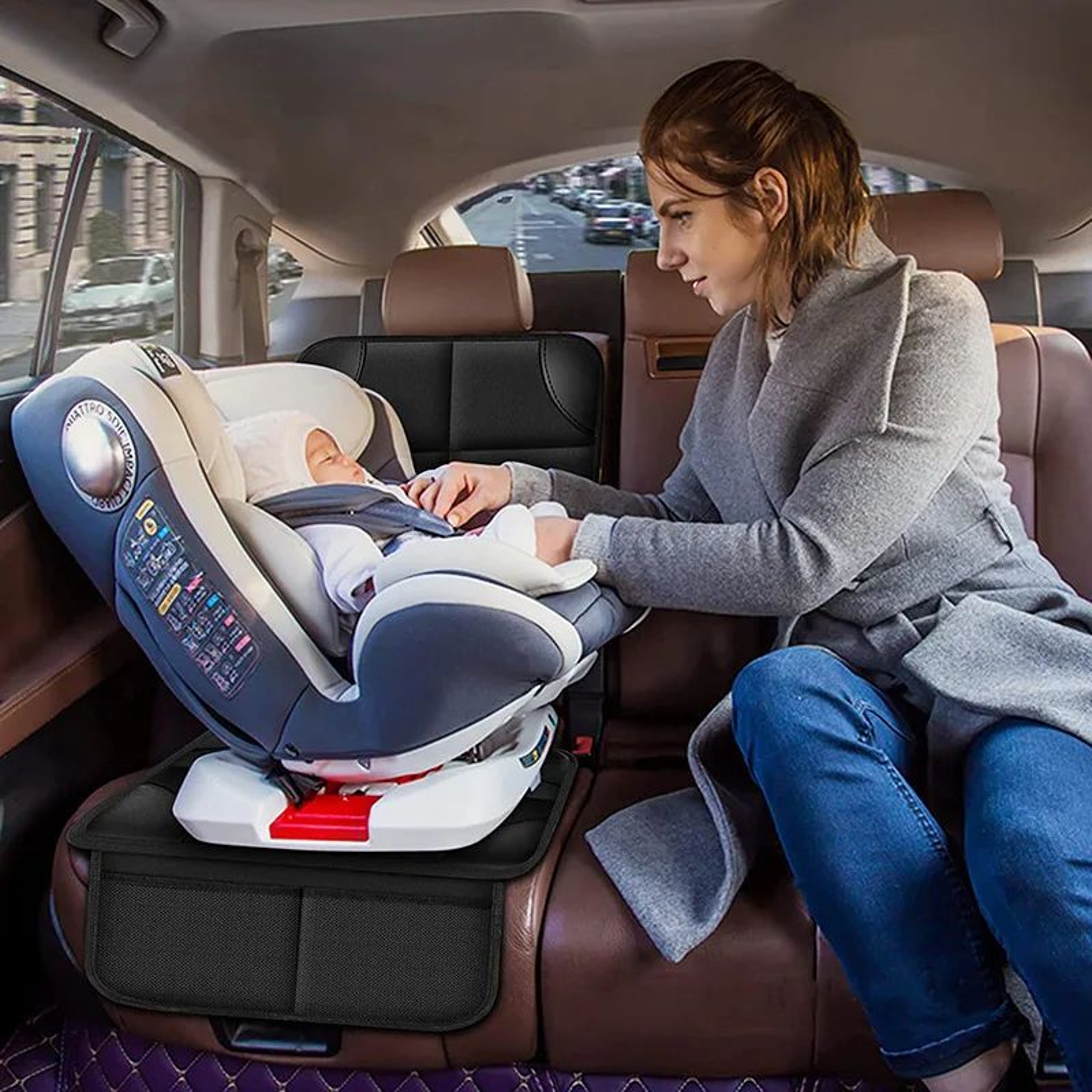SecureRide Waterproof Car Seat Protector Mat For Baby  Child Safety Seats 2