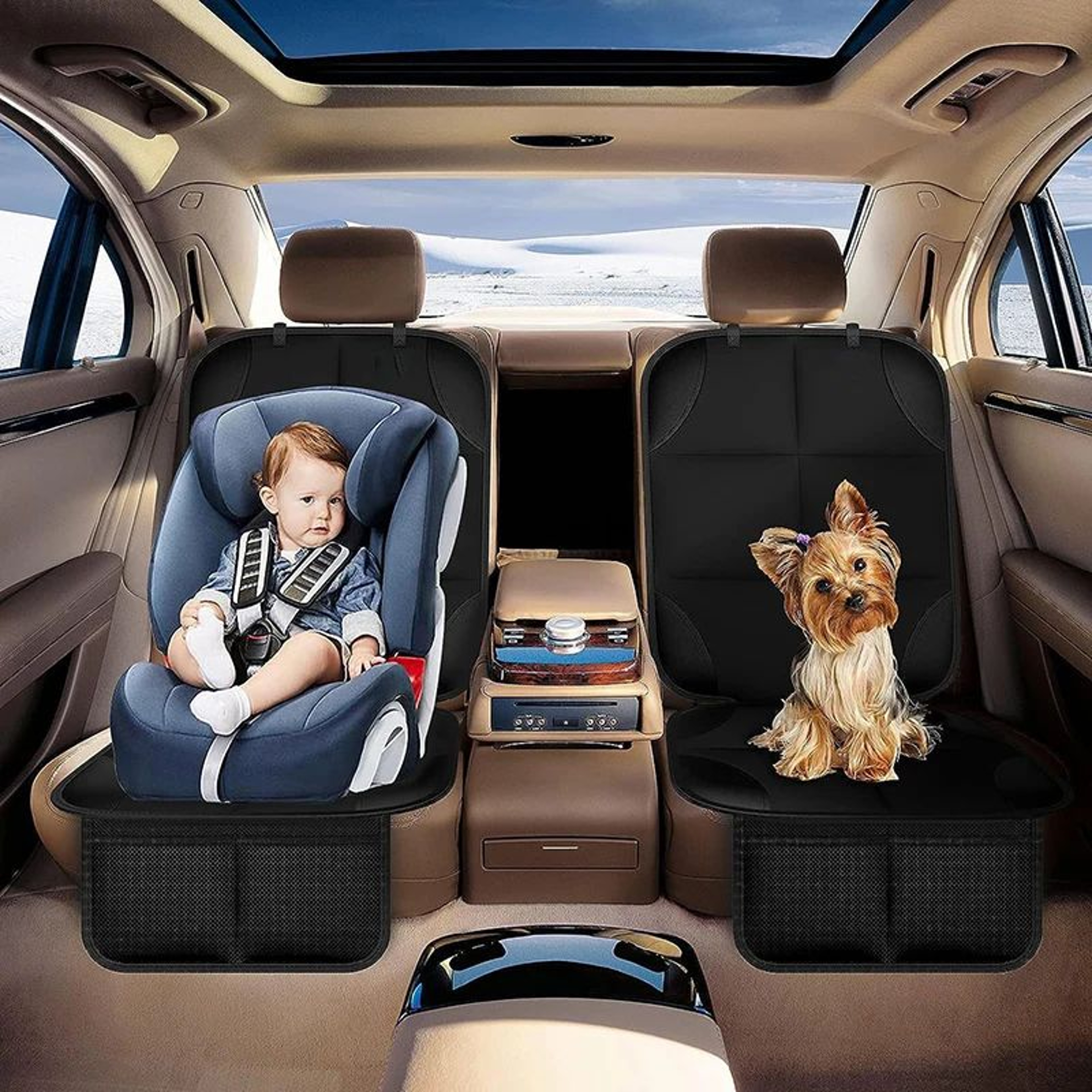 SecureRide Waterproof Car Seat Protector Mat For Baby  Child Safety Seats 4