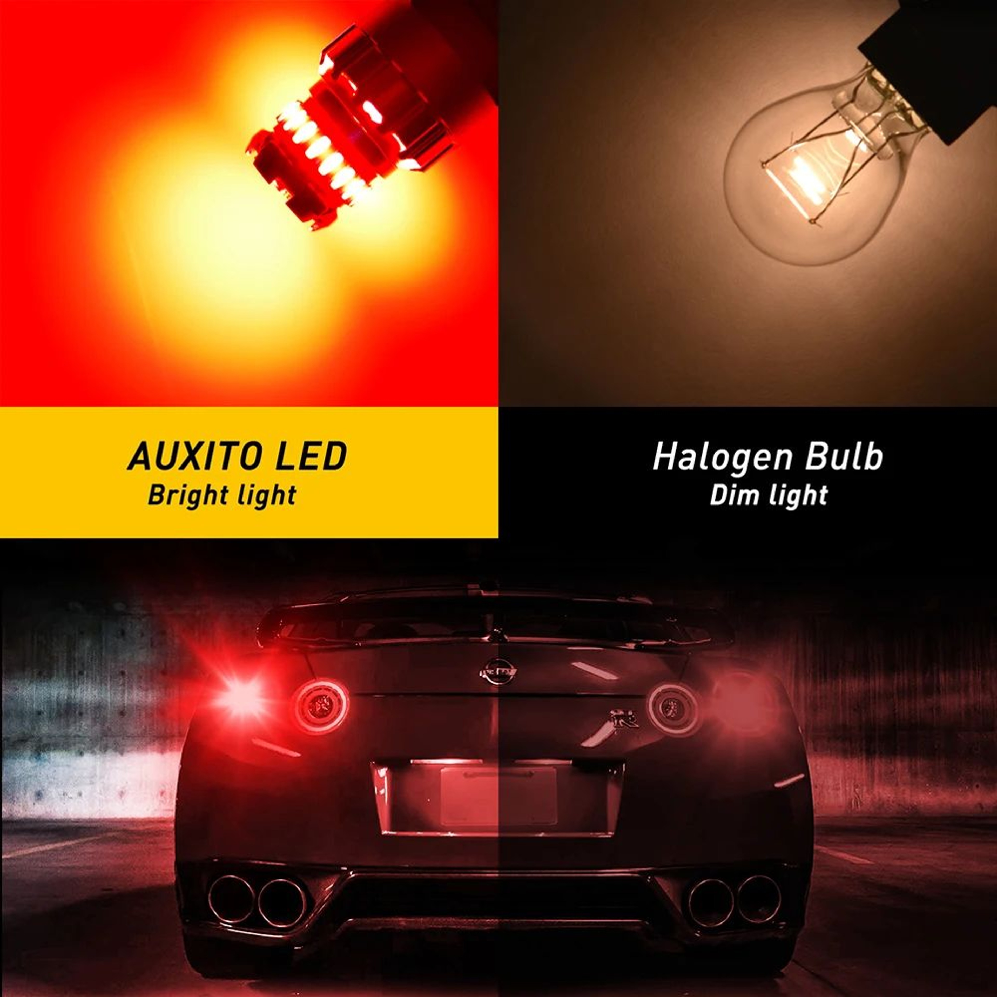 AUXITO 2Pack 1156 LED Bulb  1157 LED Bulb Upgrade BA15SBAY15D For Brighter Brake Reverse  DRL Light 1